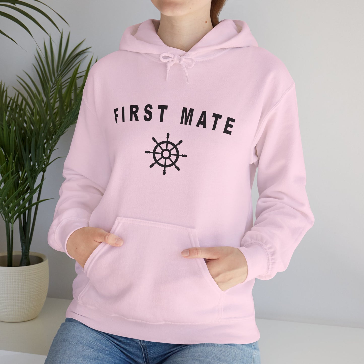 First Mate Hooded Sweatshirt with Ship Wheel