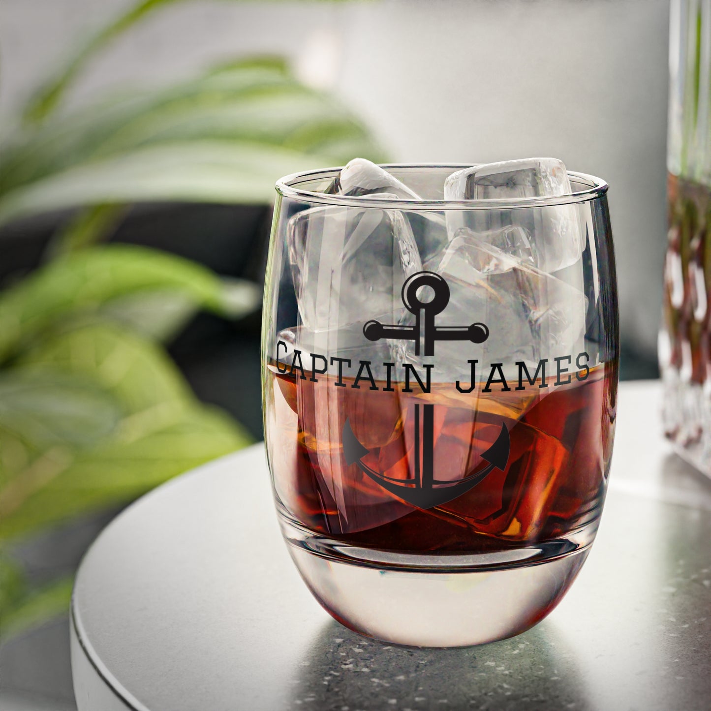 Personalized Anchor Whiskey Glass
