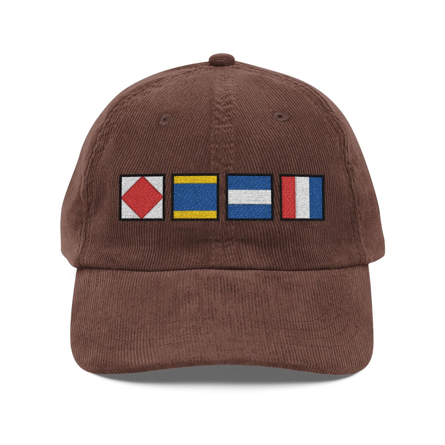 Personalized Nautical Flags Corduroy Hat