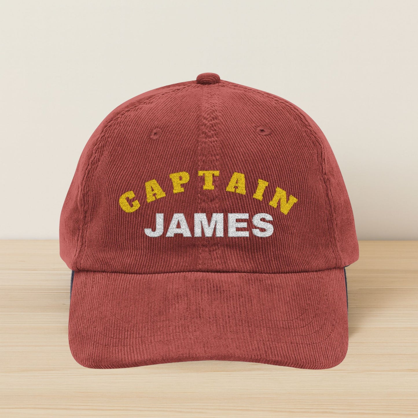 Personalized Captain or First Mate Corduroy Hat