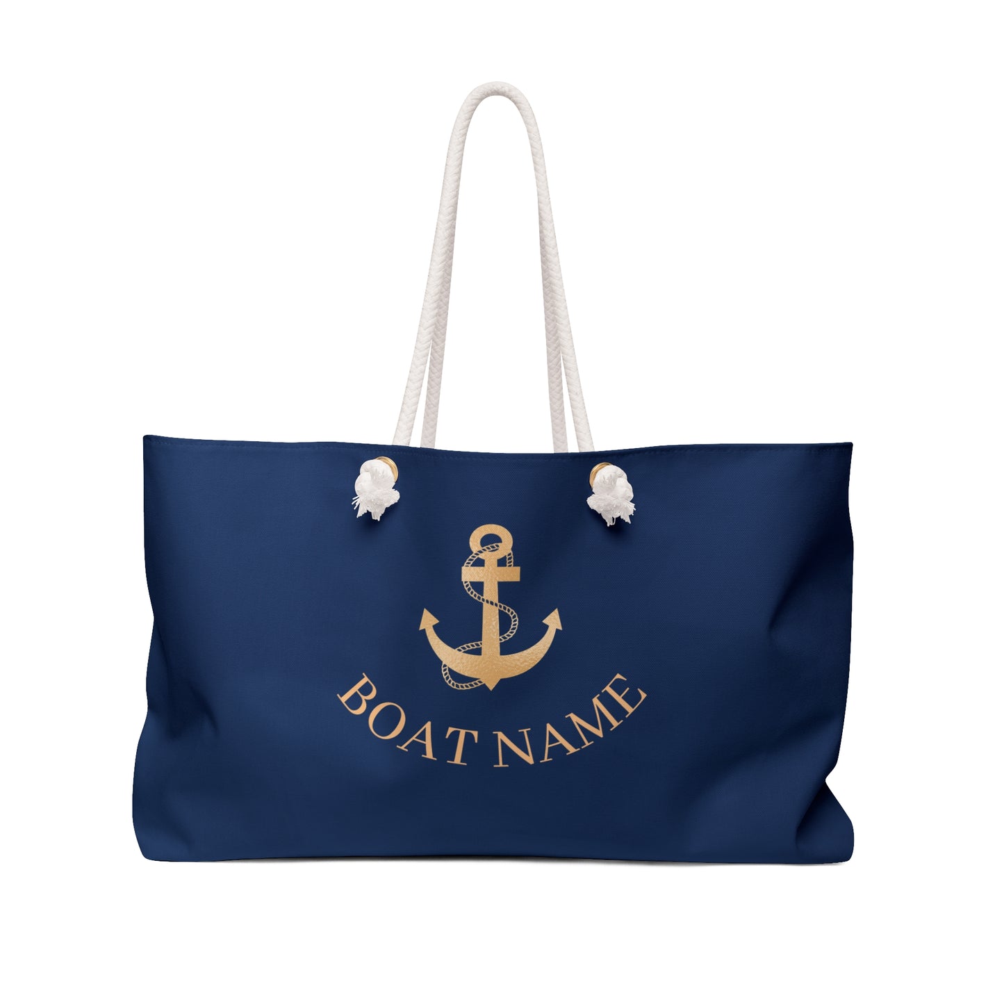 Personalized Boat Name Weekender – Anchor Design Nautical Tote