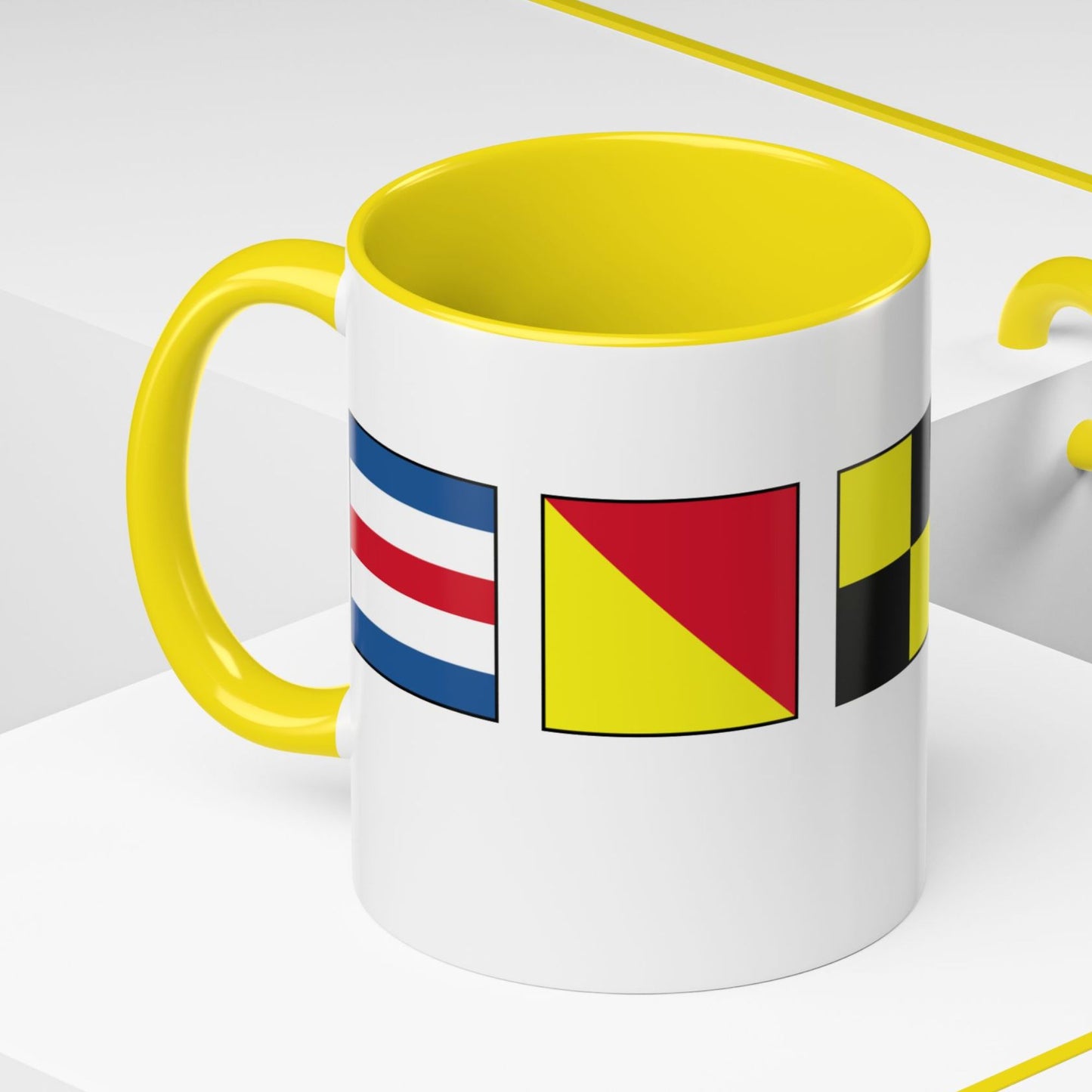 Nautical Flags Accent Mug