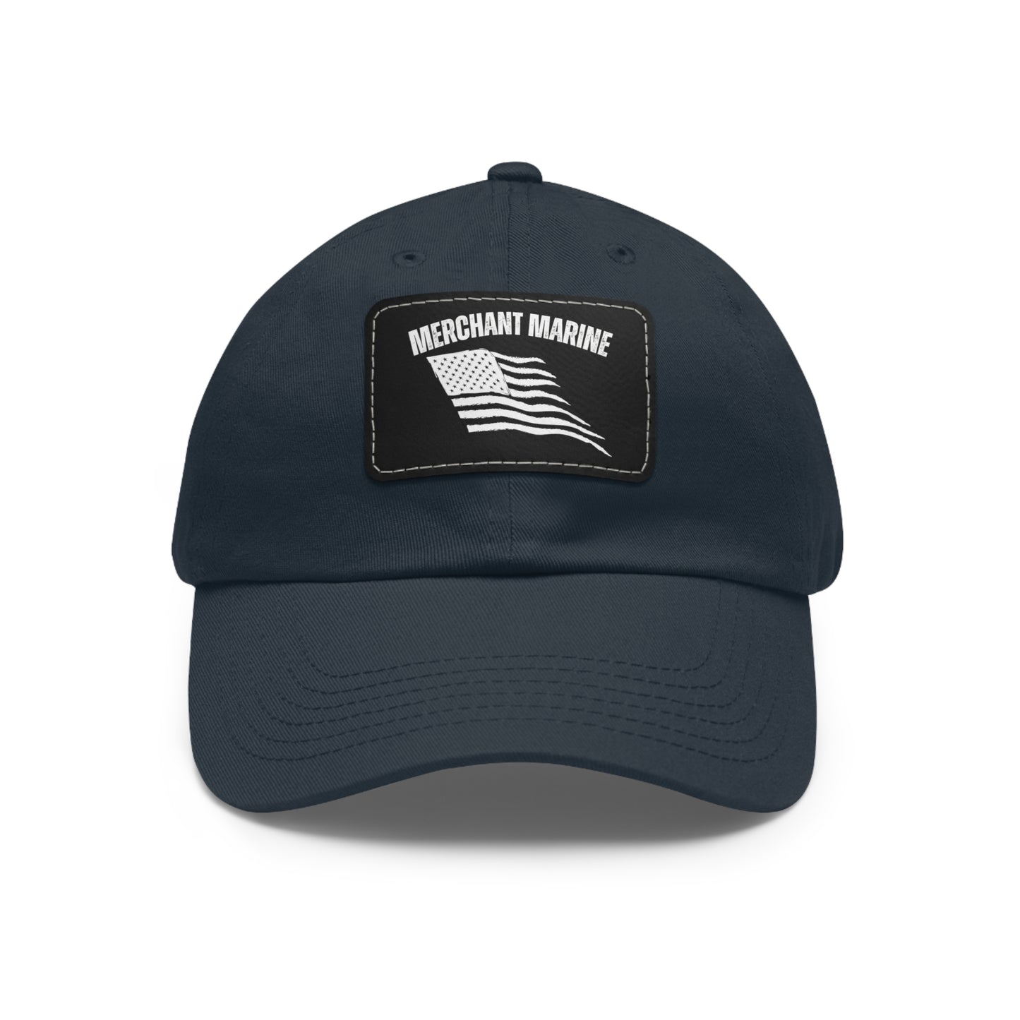 Merchant Marine Dad Hat with Leather Patch