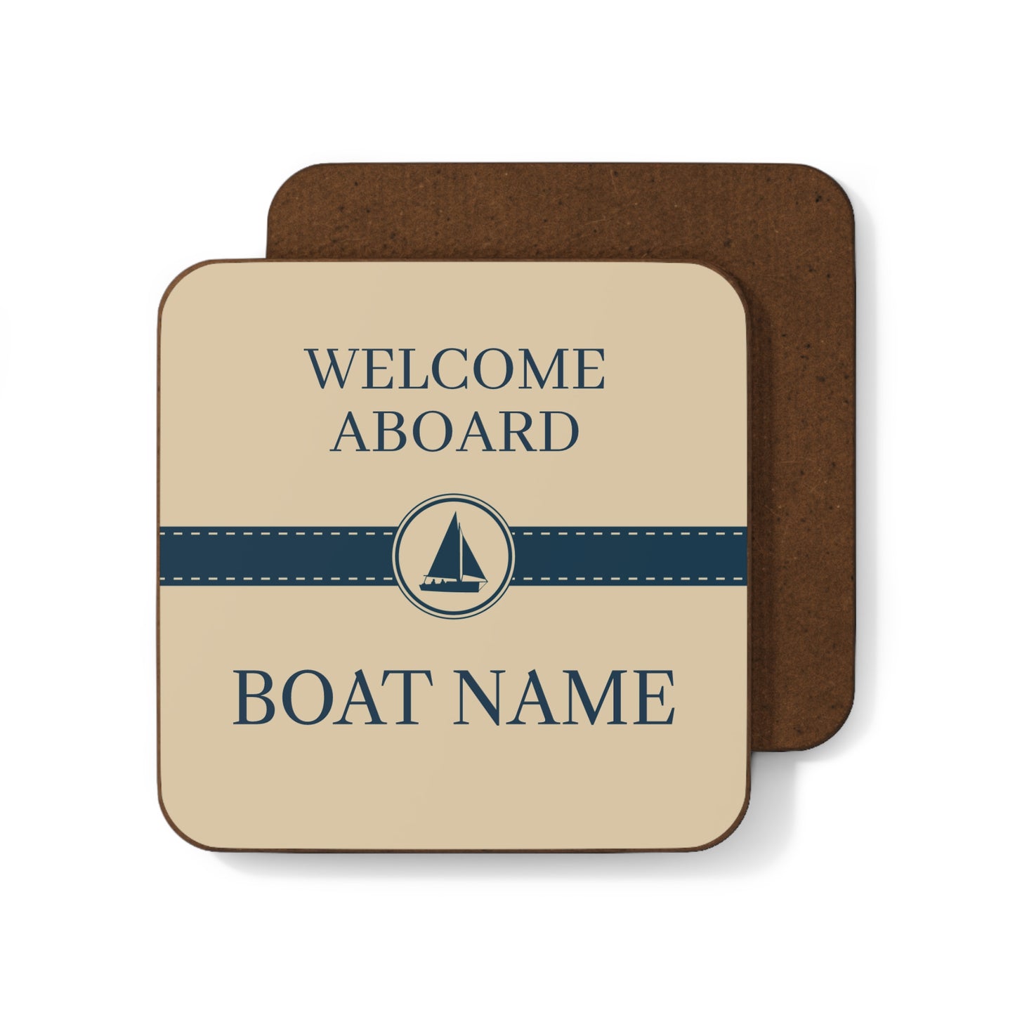 Boat Name Coaster - Sailboat (Set of 4)