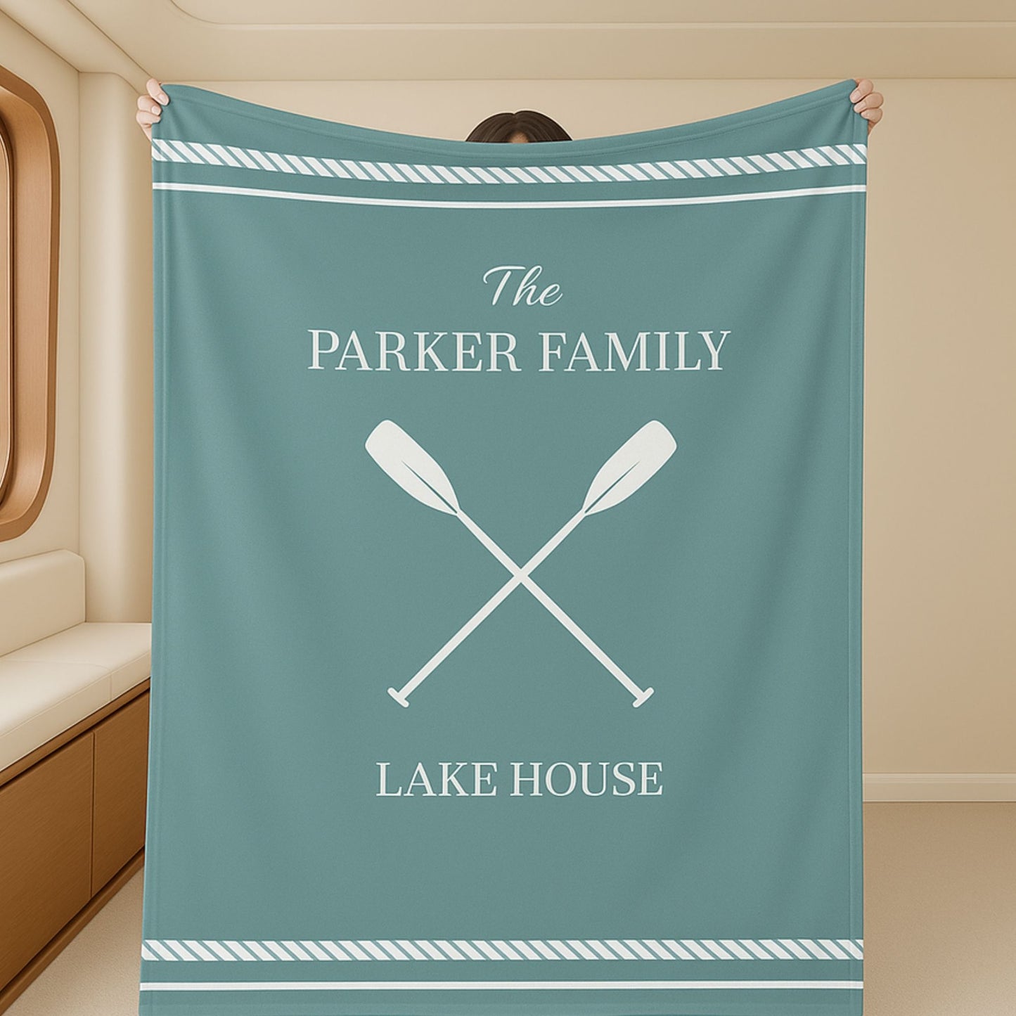 Personalized Lake House Blanket