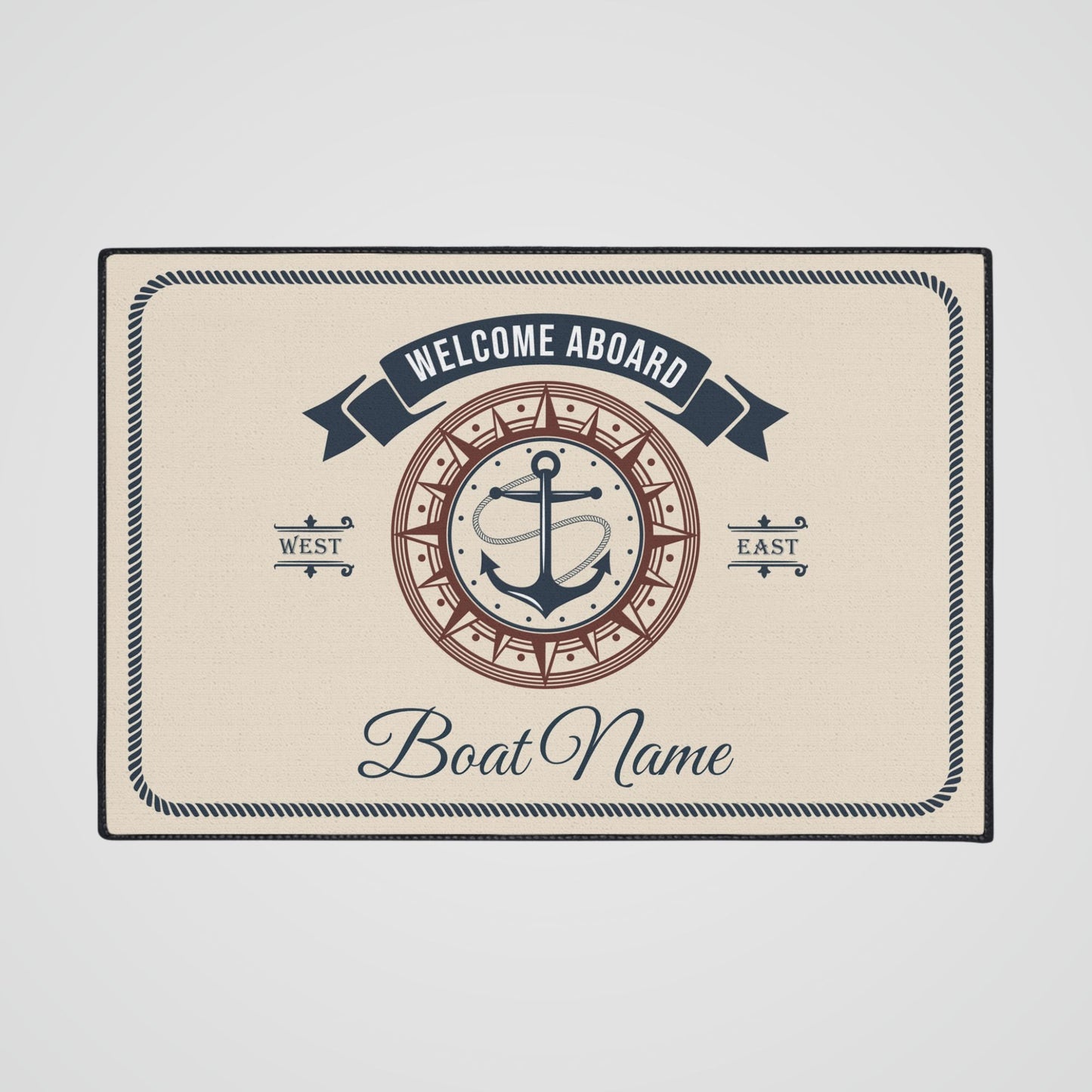 Personalized Welcome Aboard Boat Mat