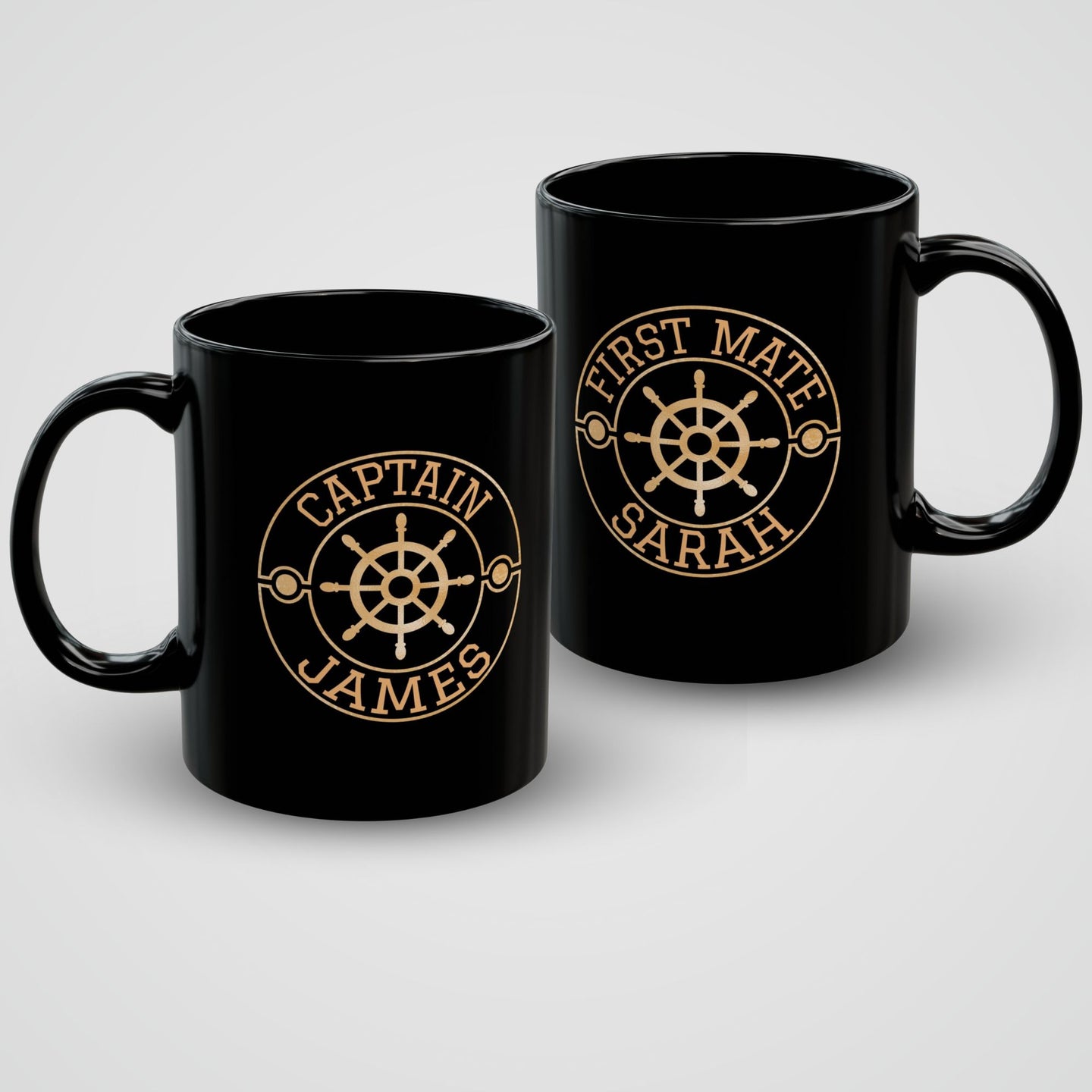 Personalized Mug with Ship Wheel
