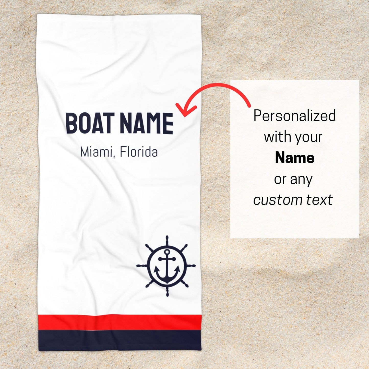Personalized Boat Name Towel