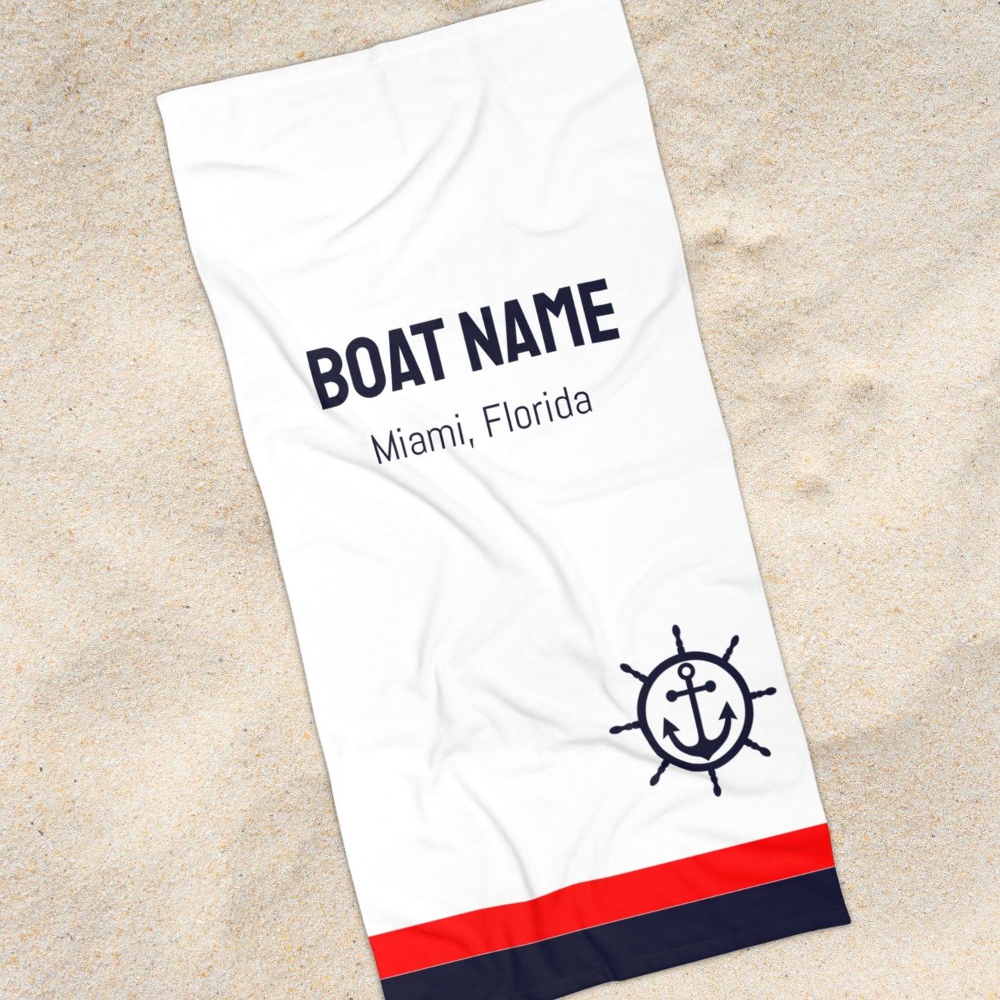 Personalized Boat Name Towel