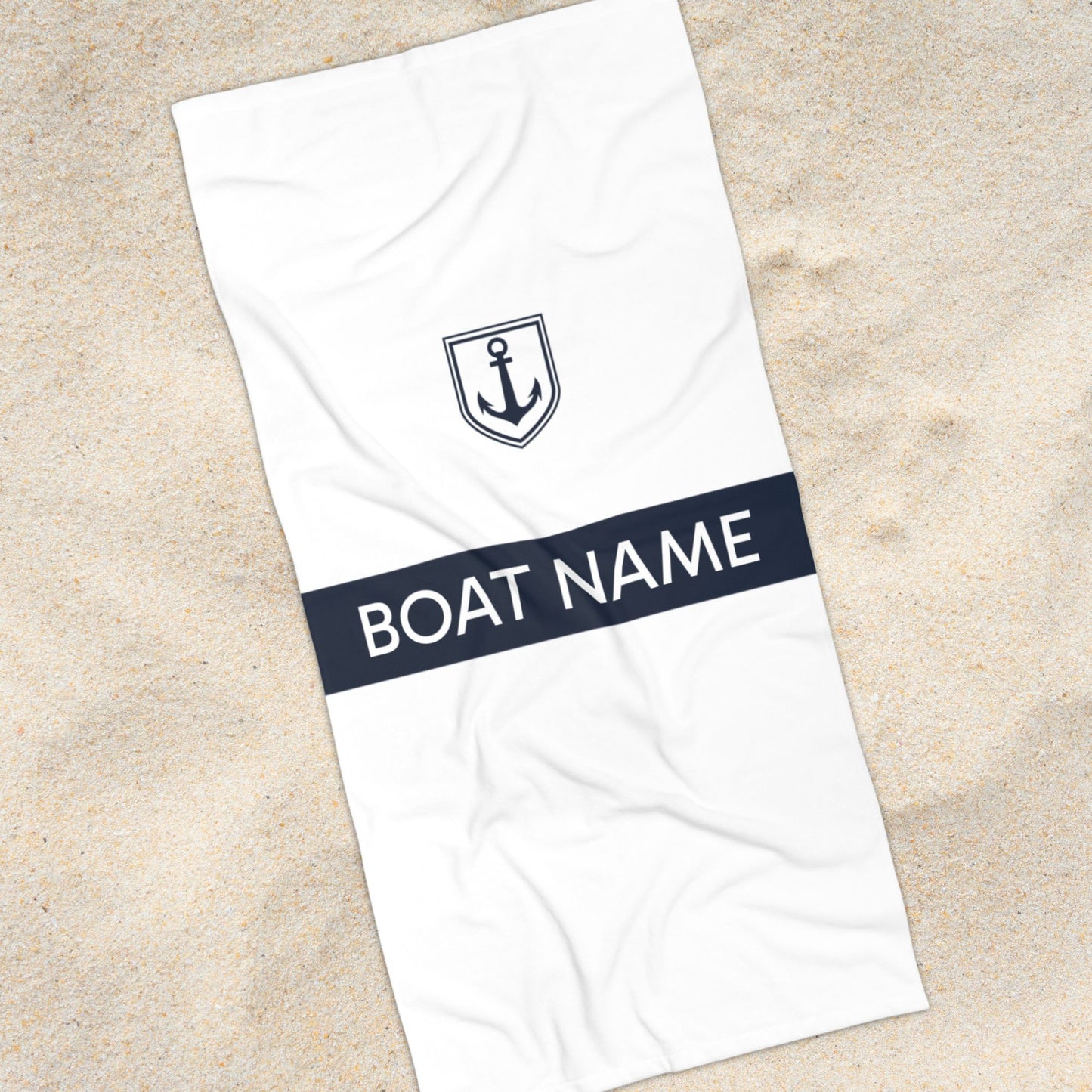 Nautical Beach Towel - Personalized with Your Boat Name