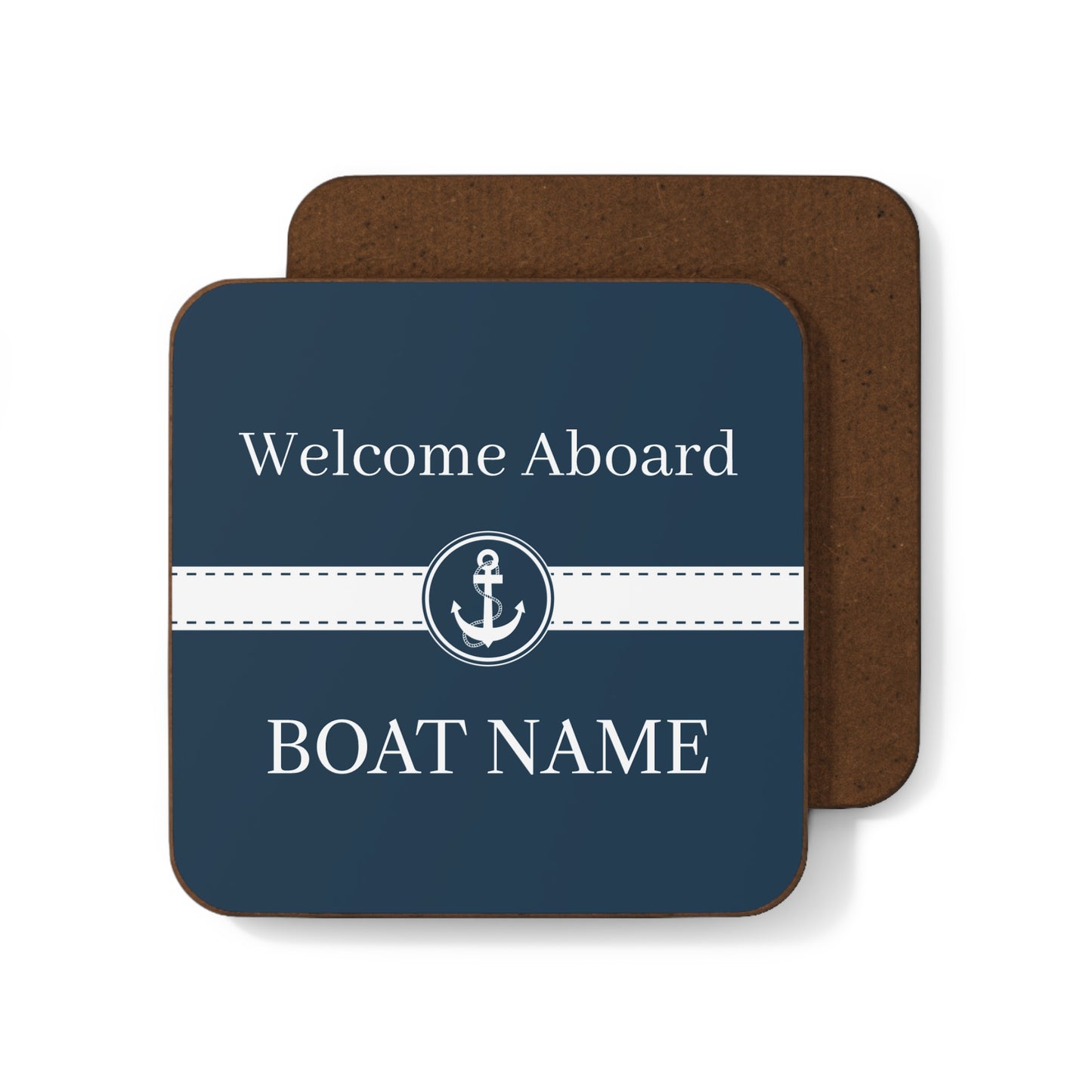 Boat Name Coaster - Ship Wheel (Set of 4)