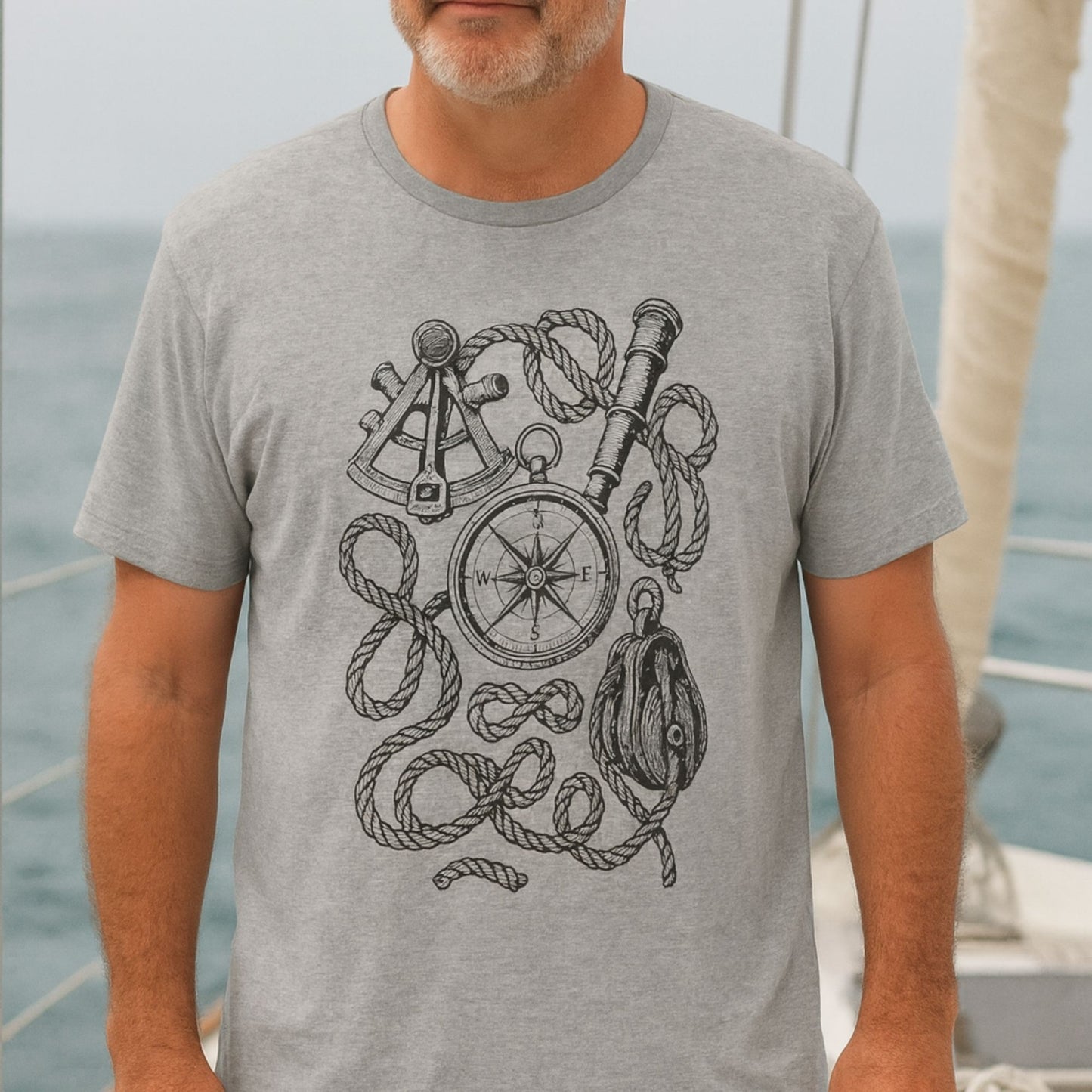 Nautical Compass Rope T-Shirt
