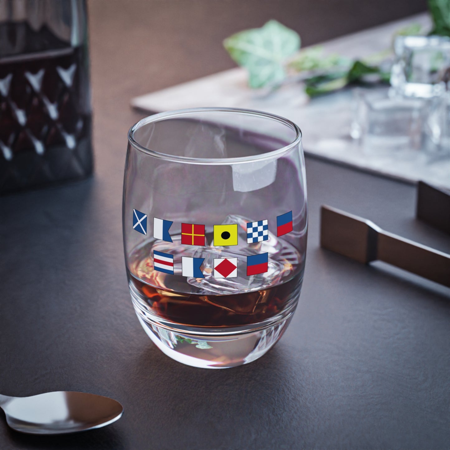 Nautical Flags Whiskey Glass