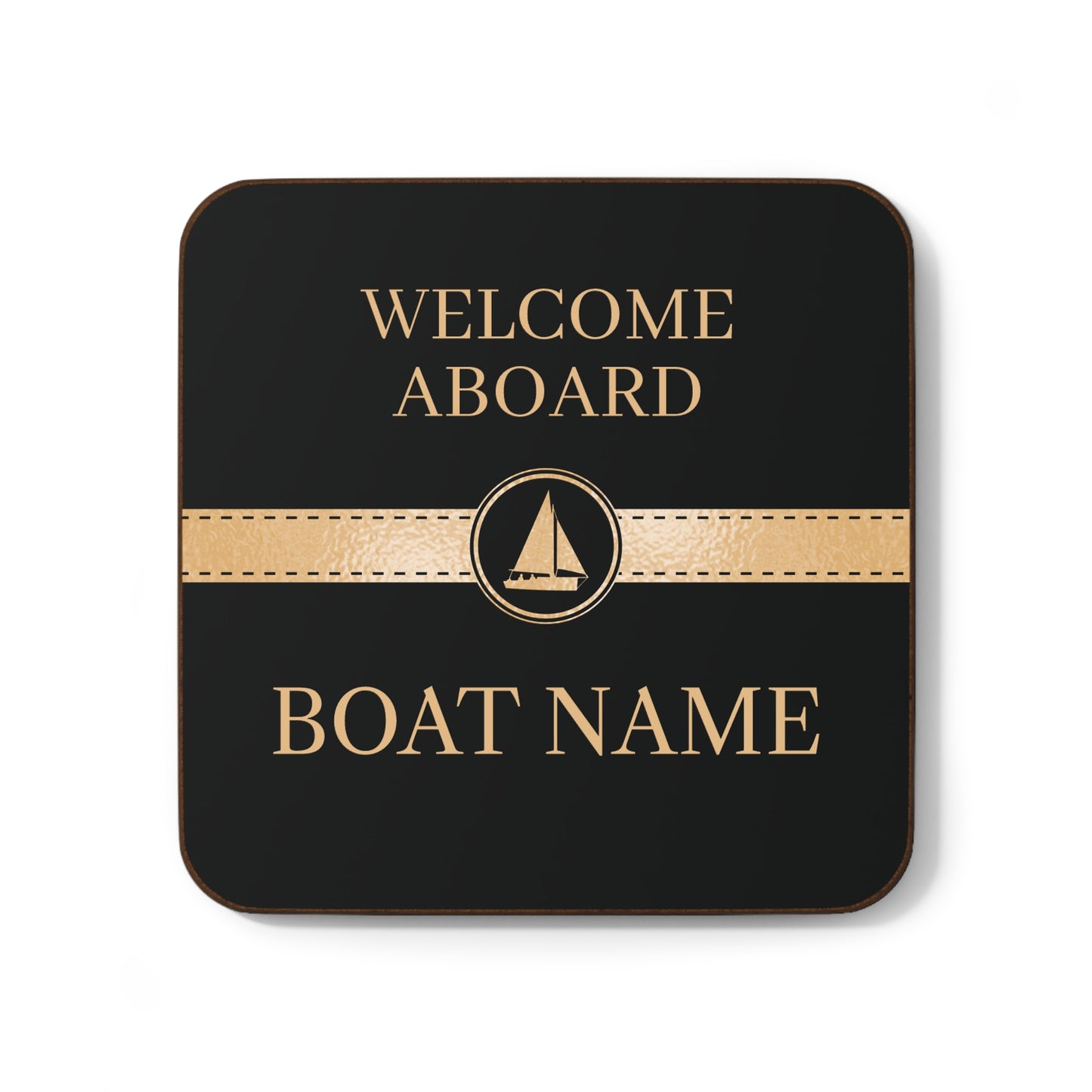 Boat Name Coaster - Sailboat (Set of 4)