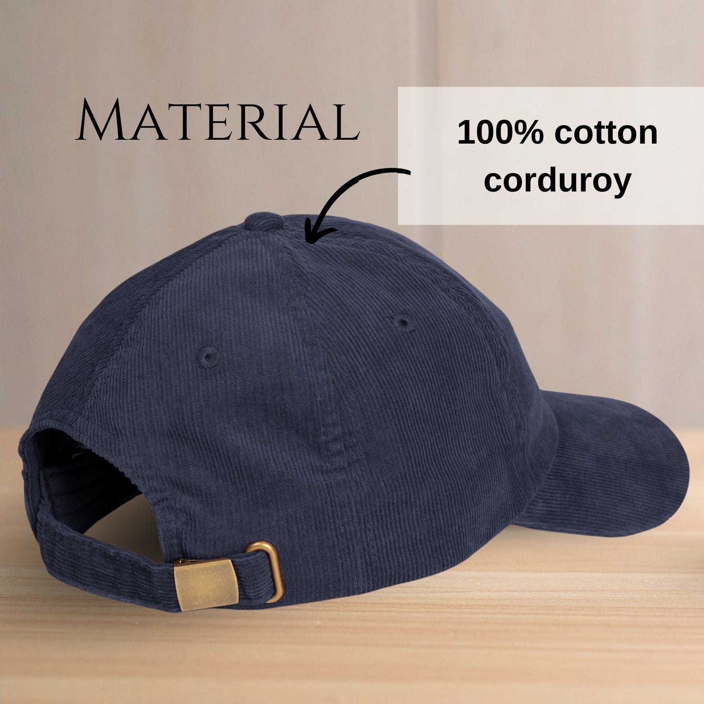 Personalized Captain or First Mate Corduroy Hat