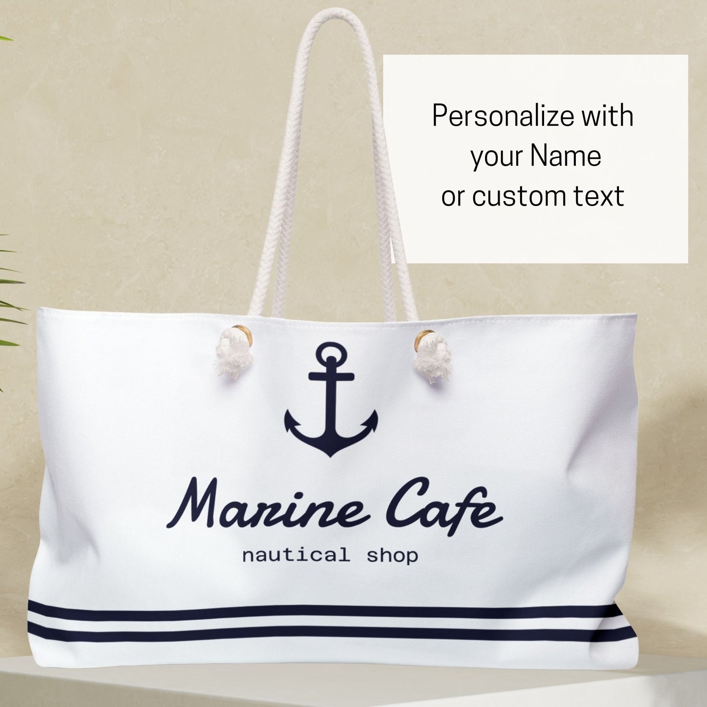 Personalized Nautical Anchor Bag with Boat Name and Port Location