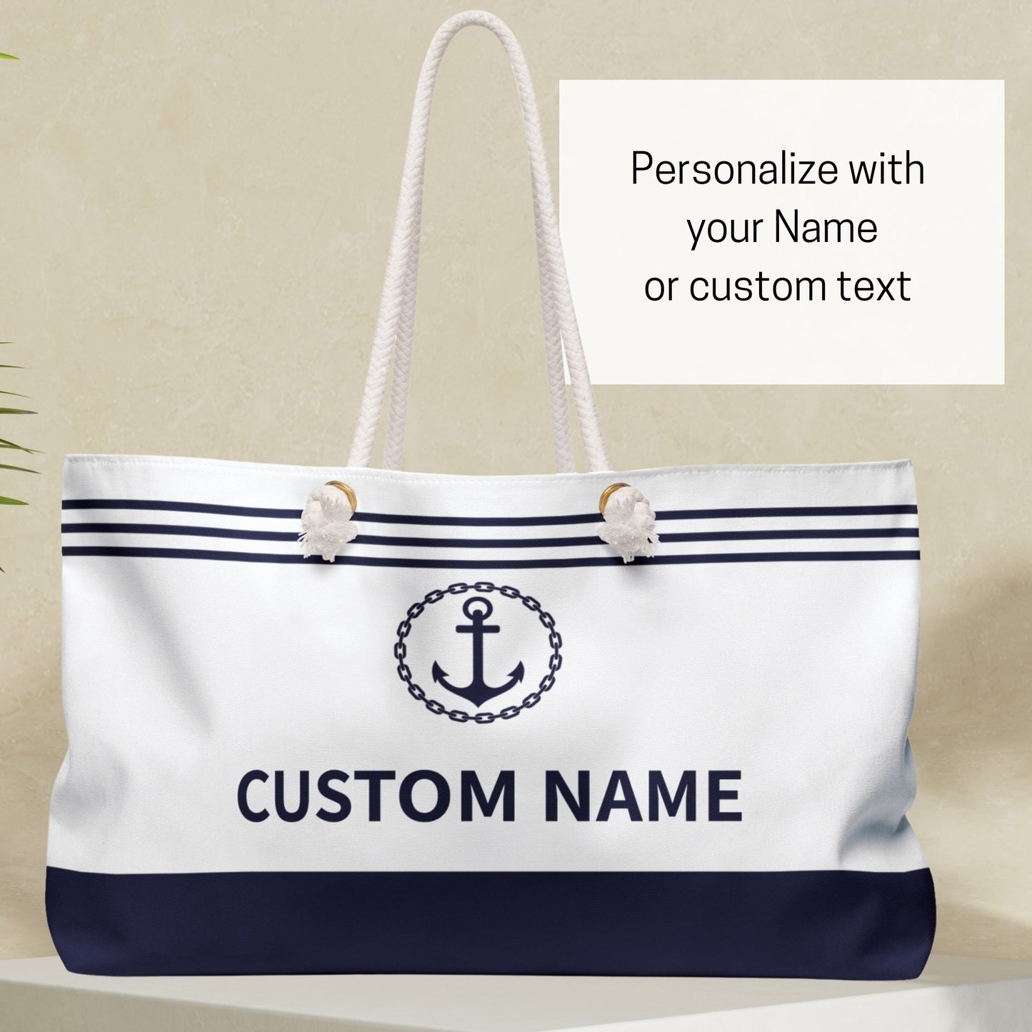 Custom Nautical Weekender Bag with Anchor