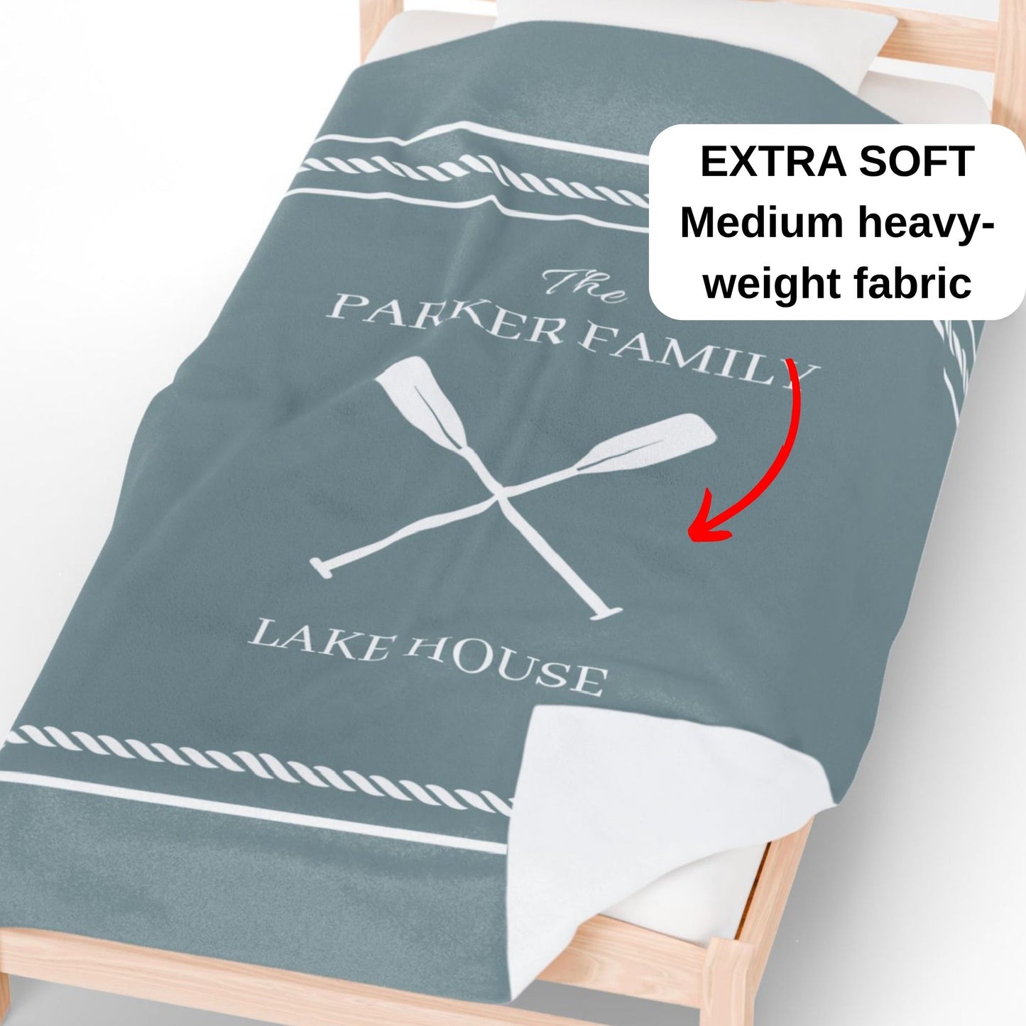 Personalized Lake House Blanket