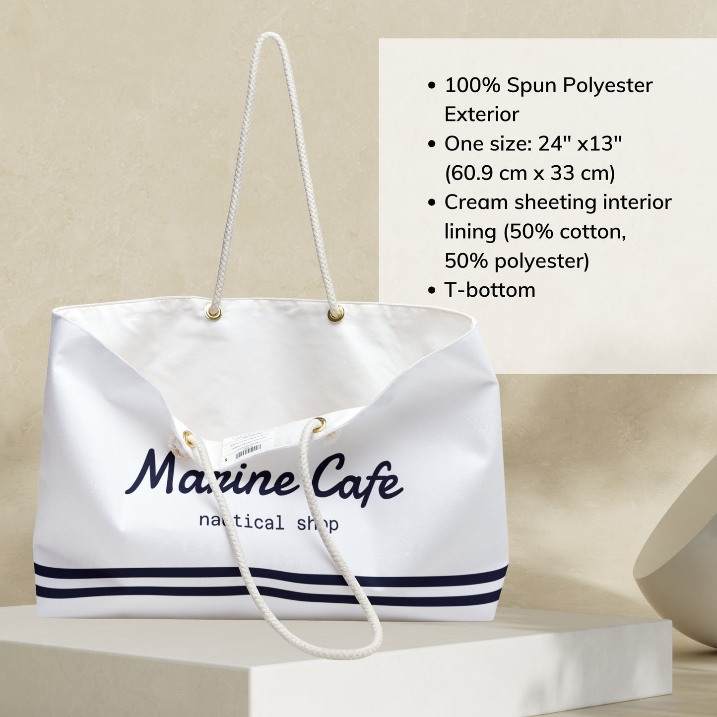 Personalized Nautical Anchor Bag with Boat Name and Port Location