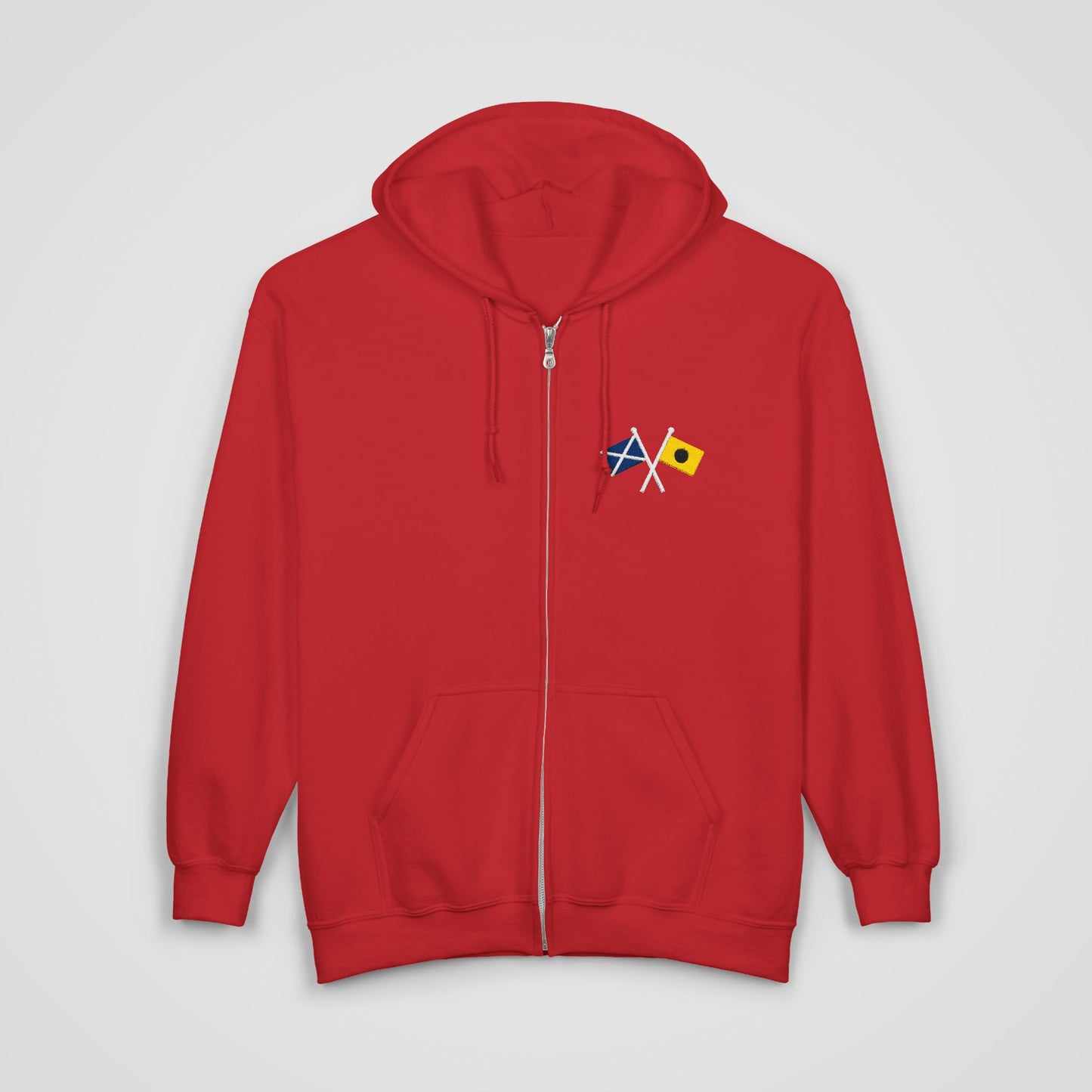 Crossed Nautical Signal Flags Zip Hoodie