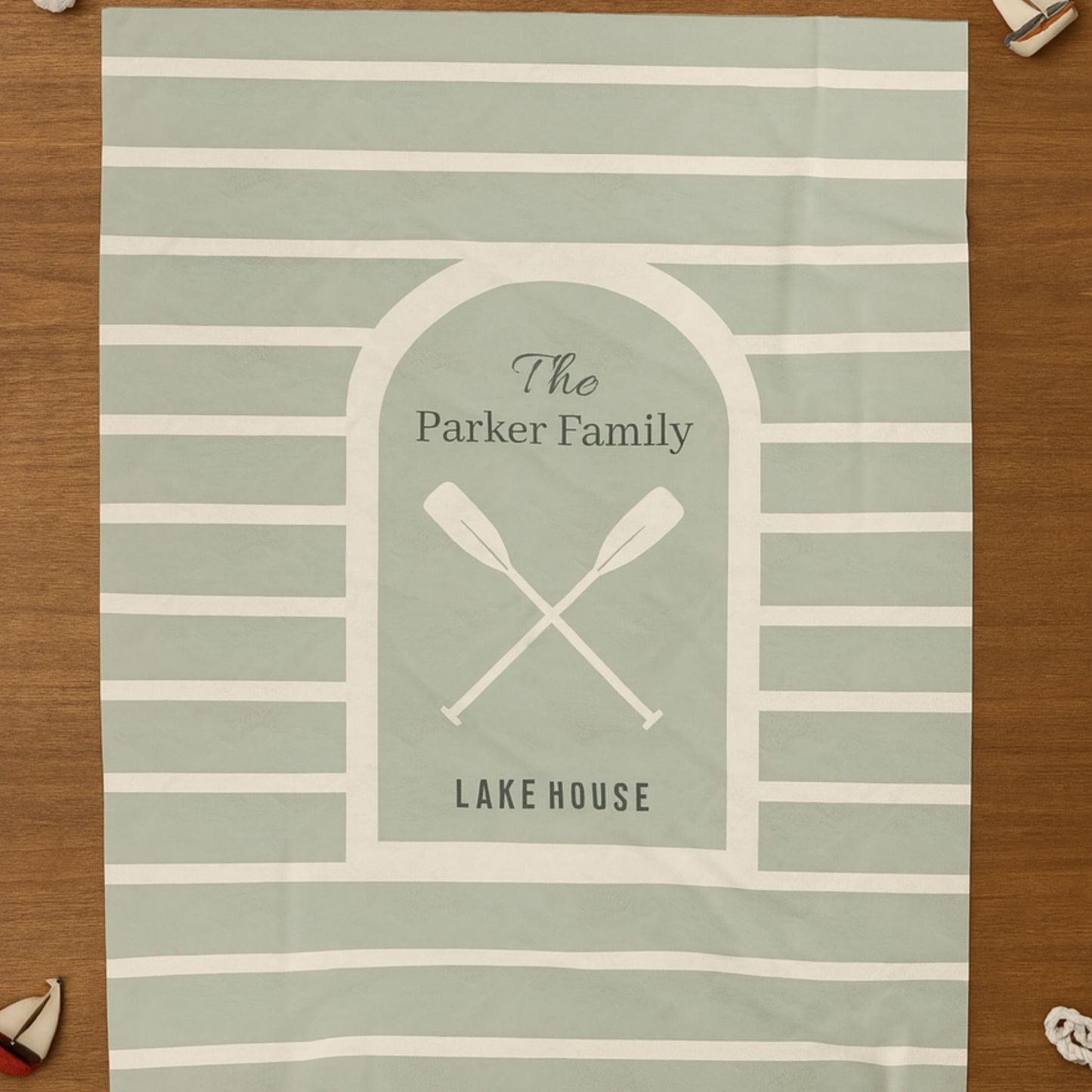 Personalized Lake House Blanket