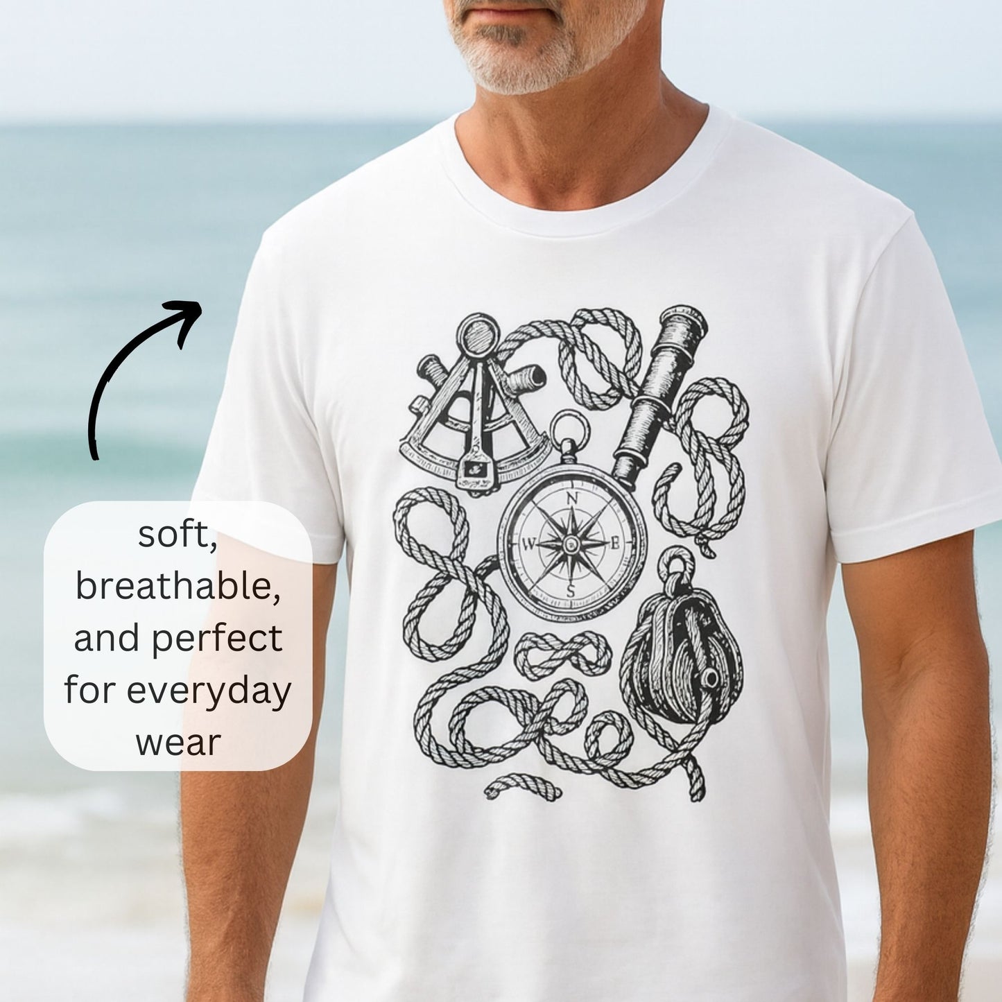 Nautical Compass Rope T-Shirt
