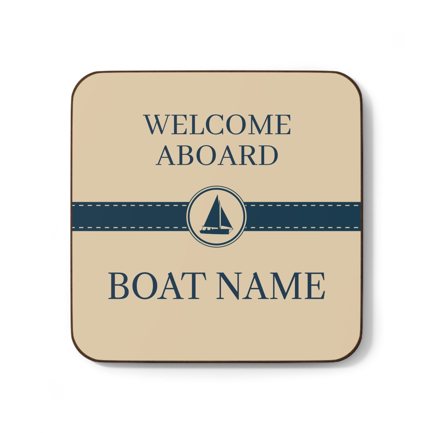 Boat Name Coaster - Sailboat (Set of 4)