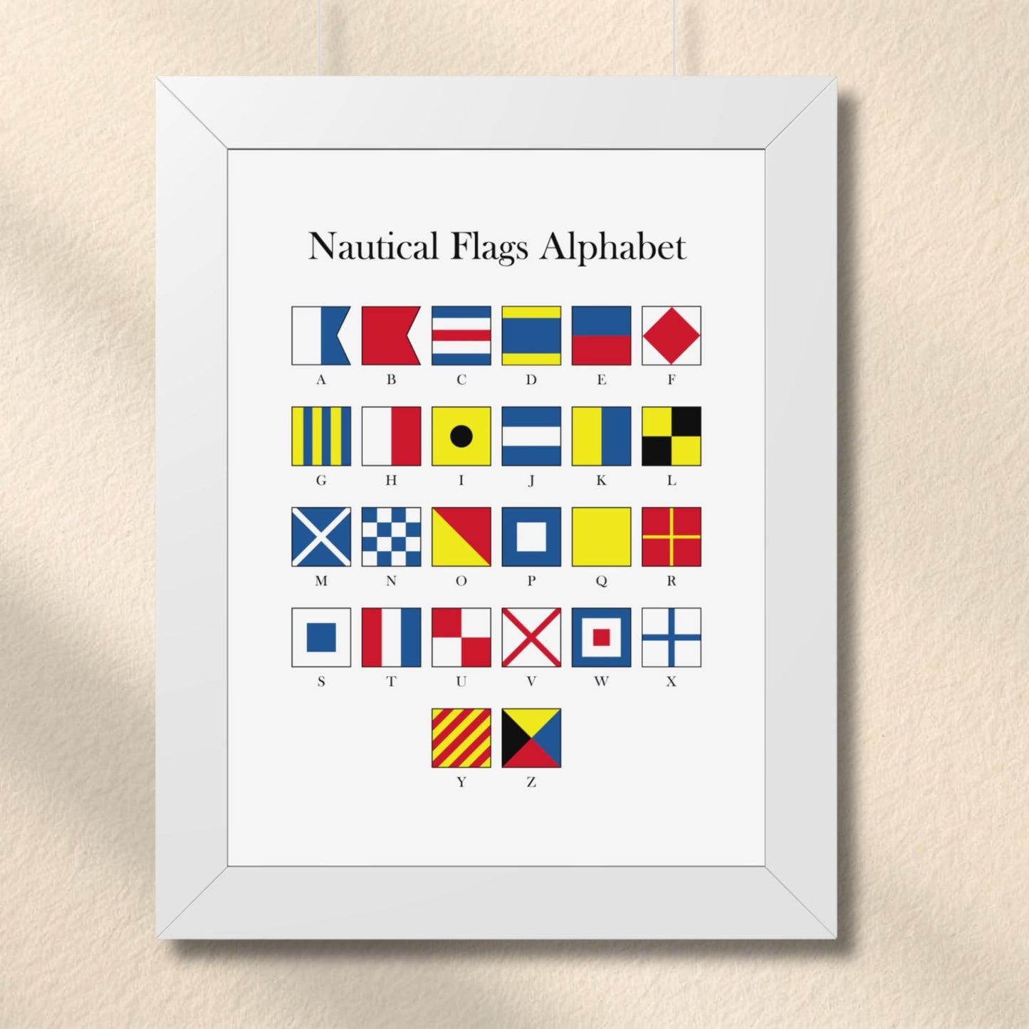 Nautical Flags Alphabet Framed Poster