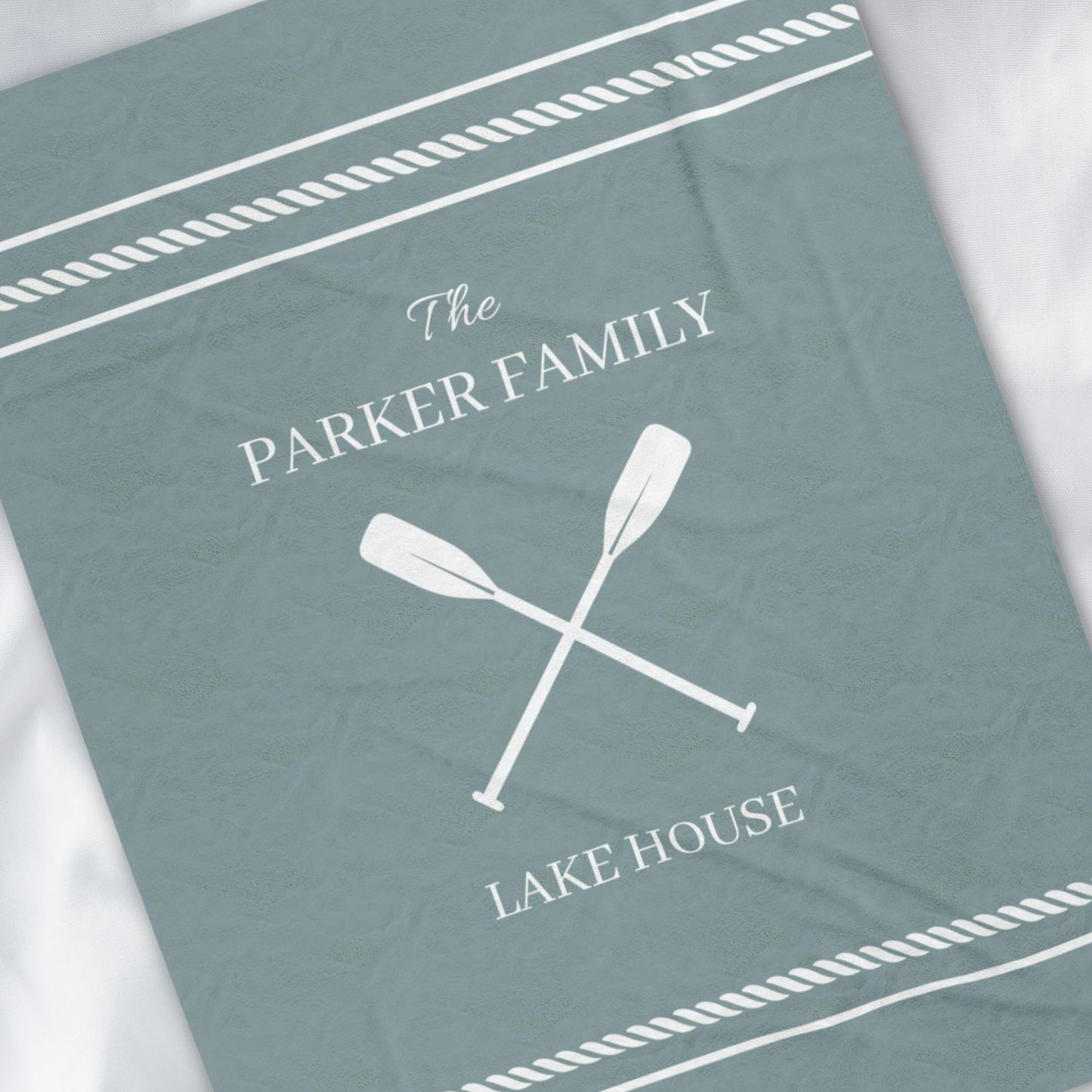Personalized Lake House Blanket