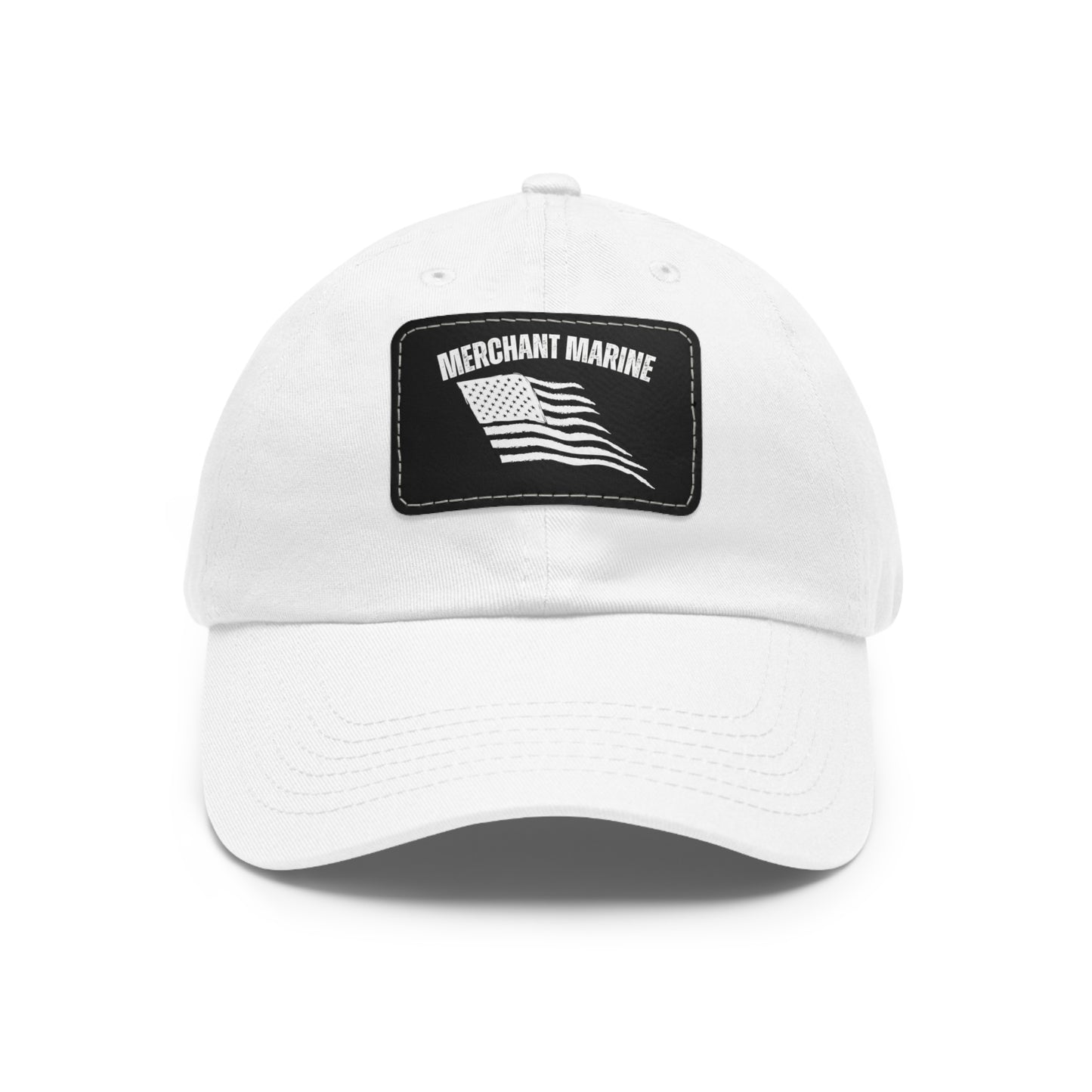 Merchant Marine Dad Hat with Leather Patch