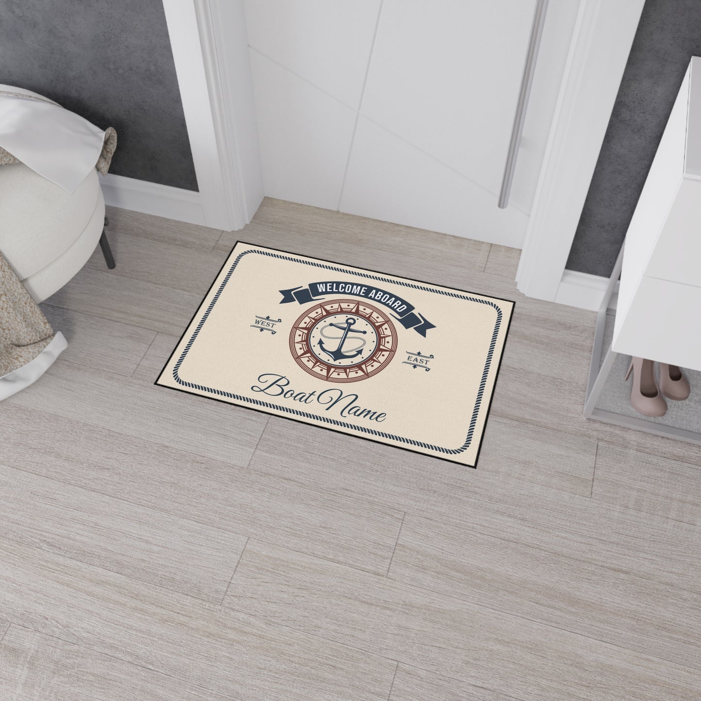 Personalized Welcome Aboard Boat Mat