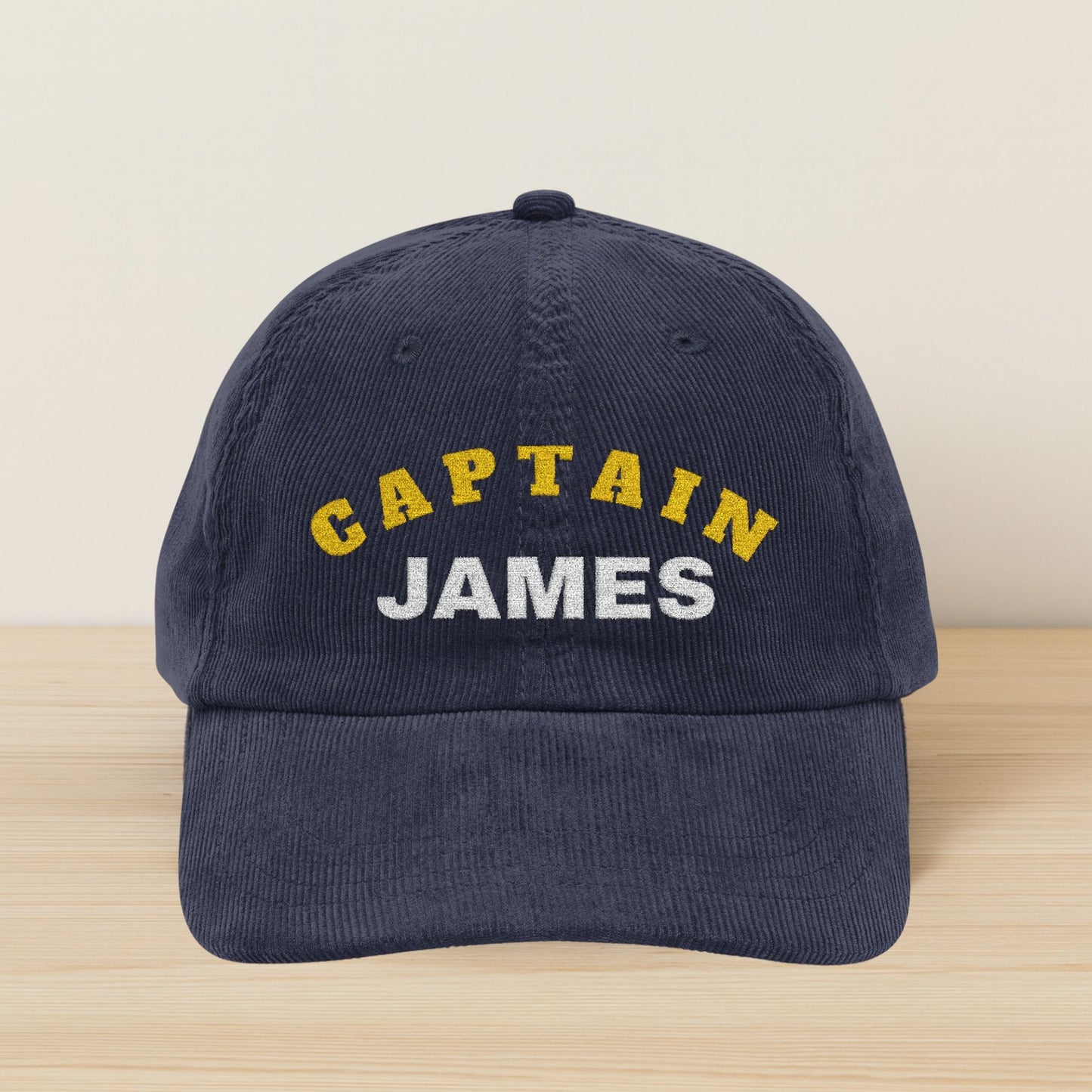Personalized Captain or First Mate Corduroy Hat