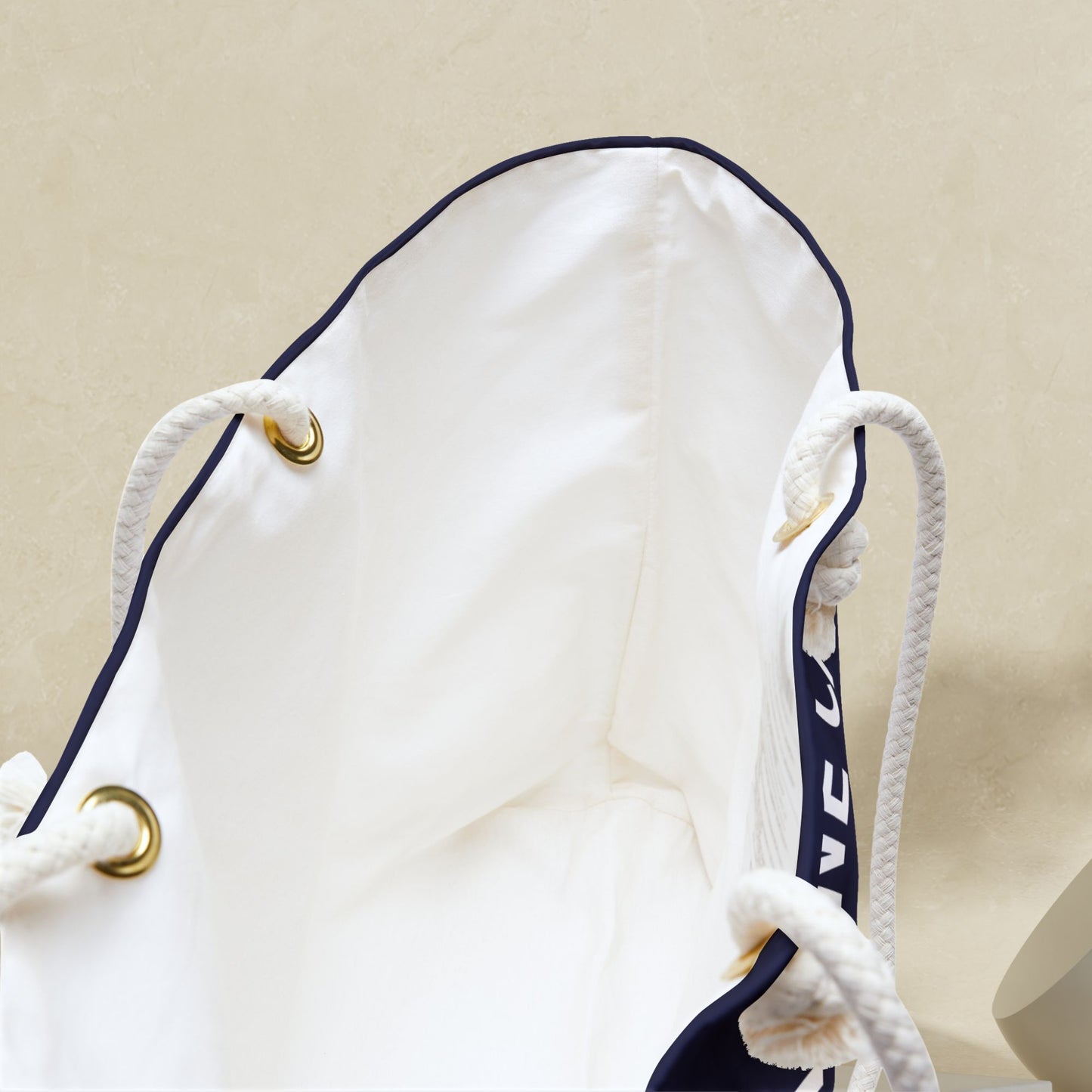 Navy Blue Nautical Weekender Bag with Ship Wheel and Anchor