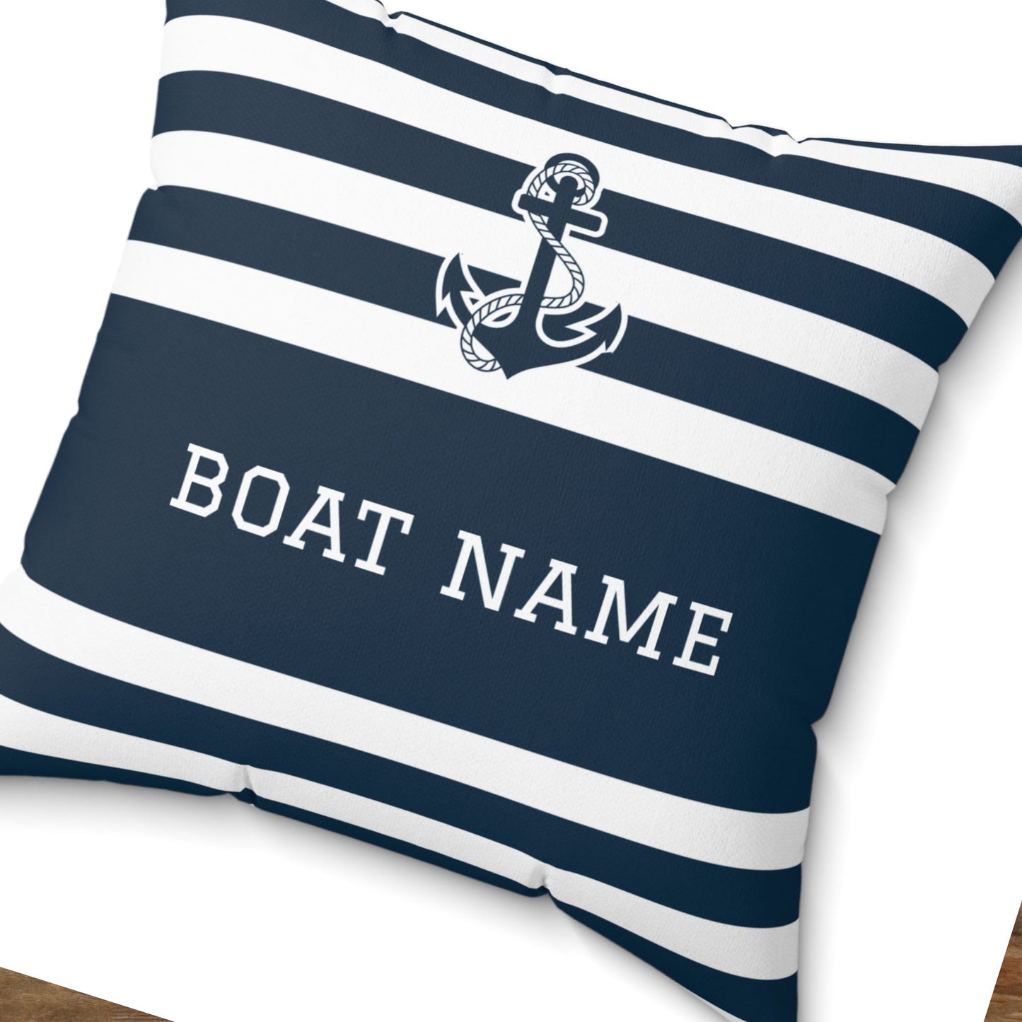 Anchor Boat Name Pillow