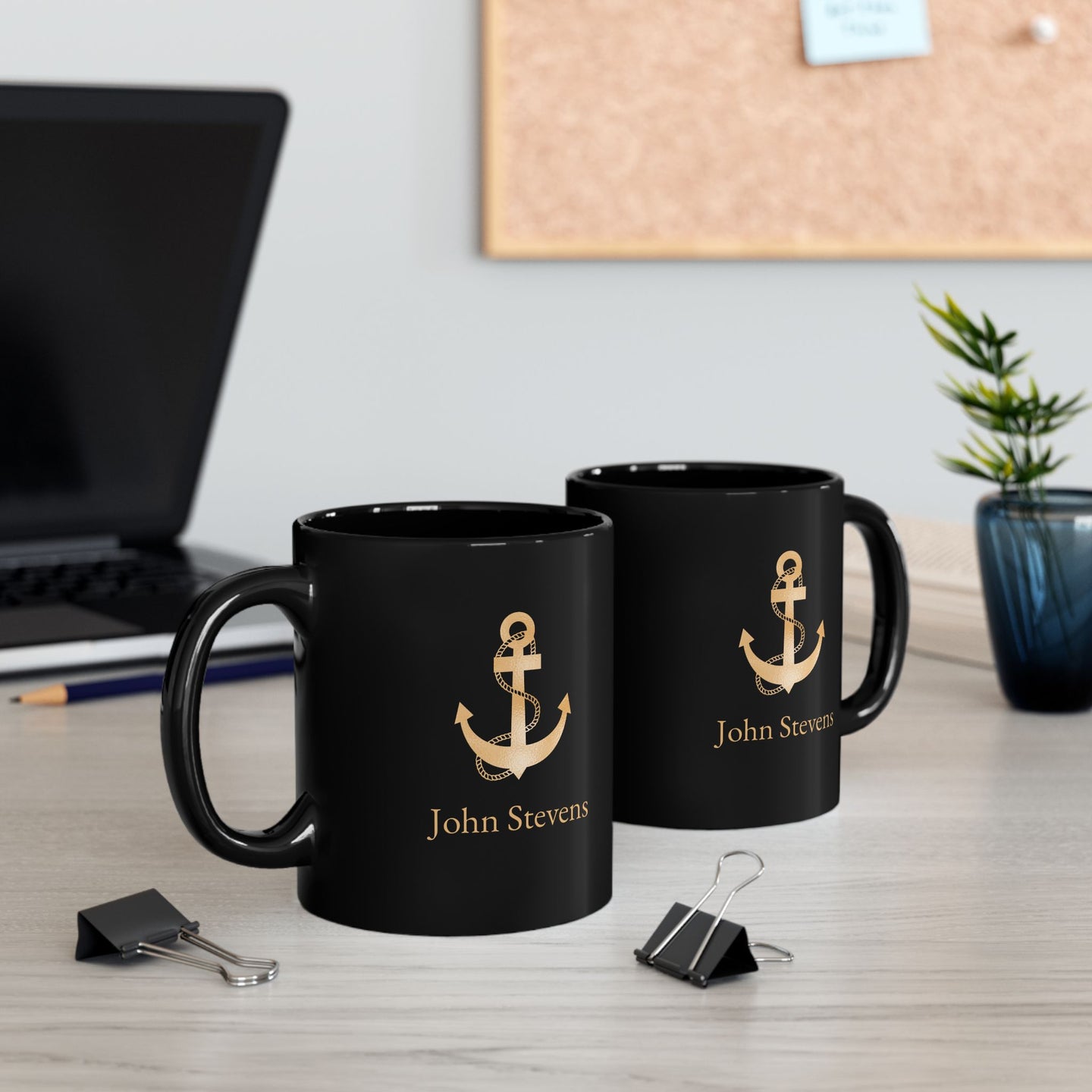 Personalized Mug with Nautical Anchor