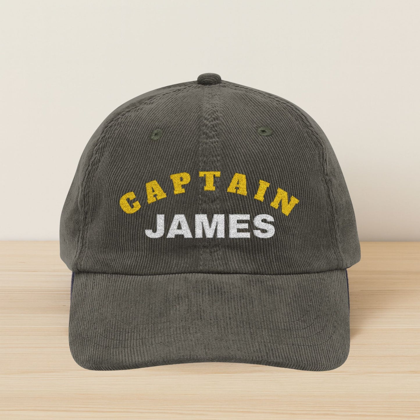 Personalized Captain or First Mate Corduroy Hat