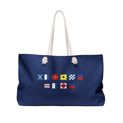 Personalized Nautical Flags Weekender Bag