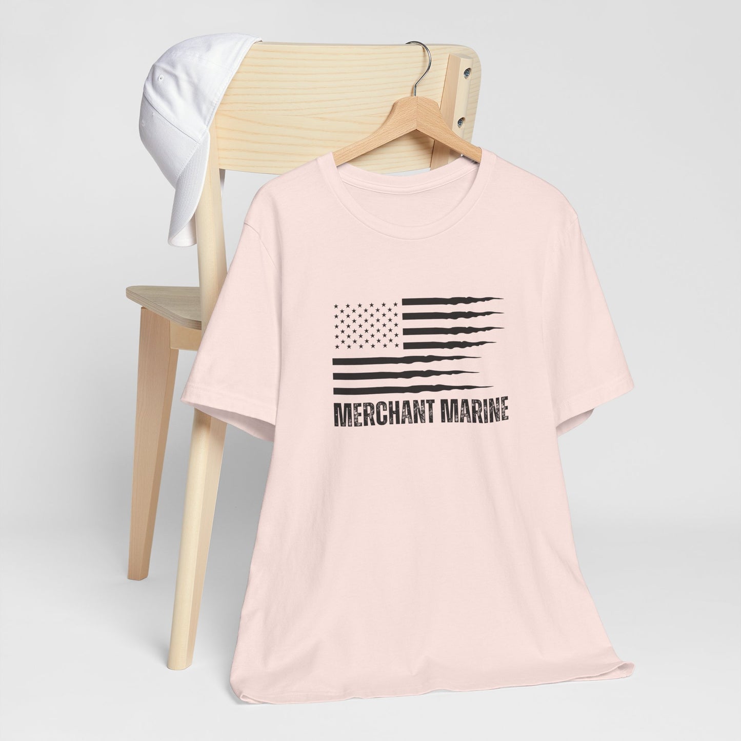 Merchant Marine T-Shirt with American Flag