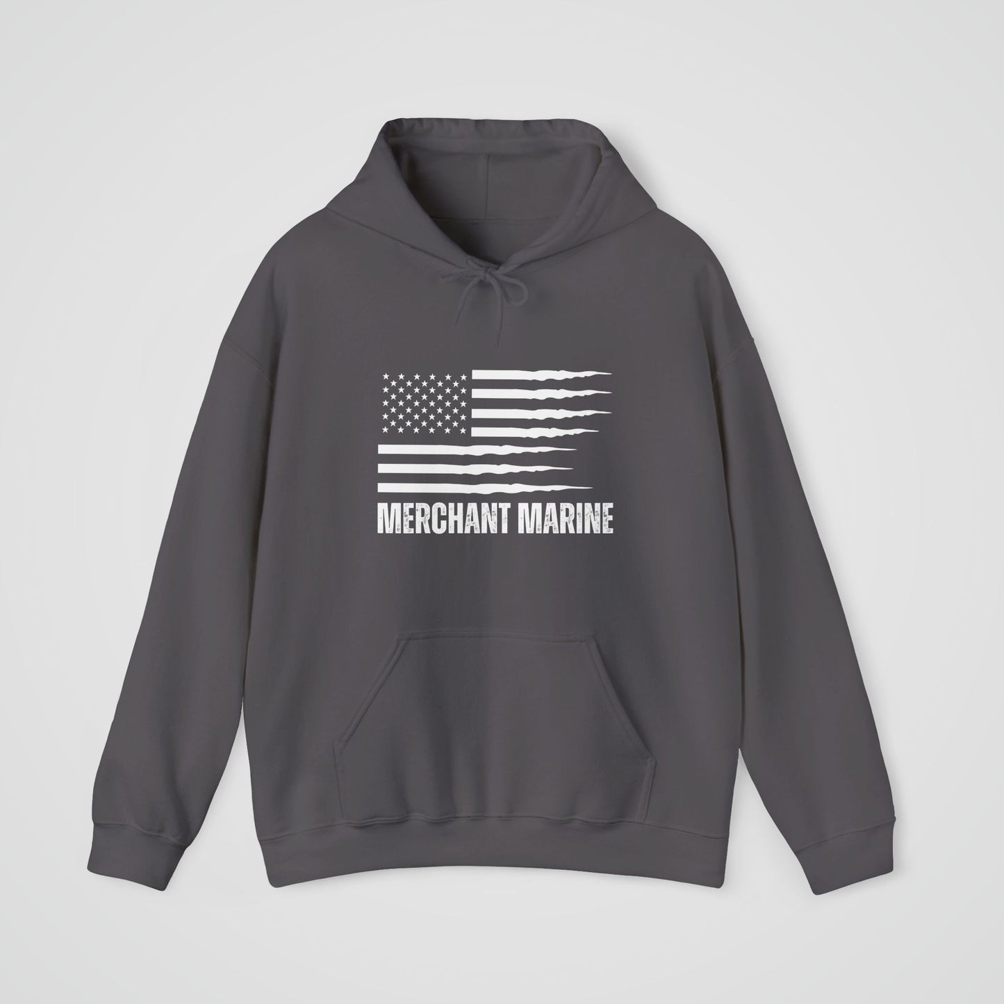 Merchant Mariner Hooded Sweatshirt with American Flag