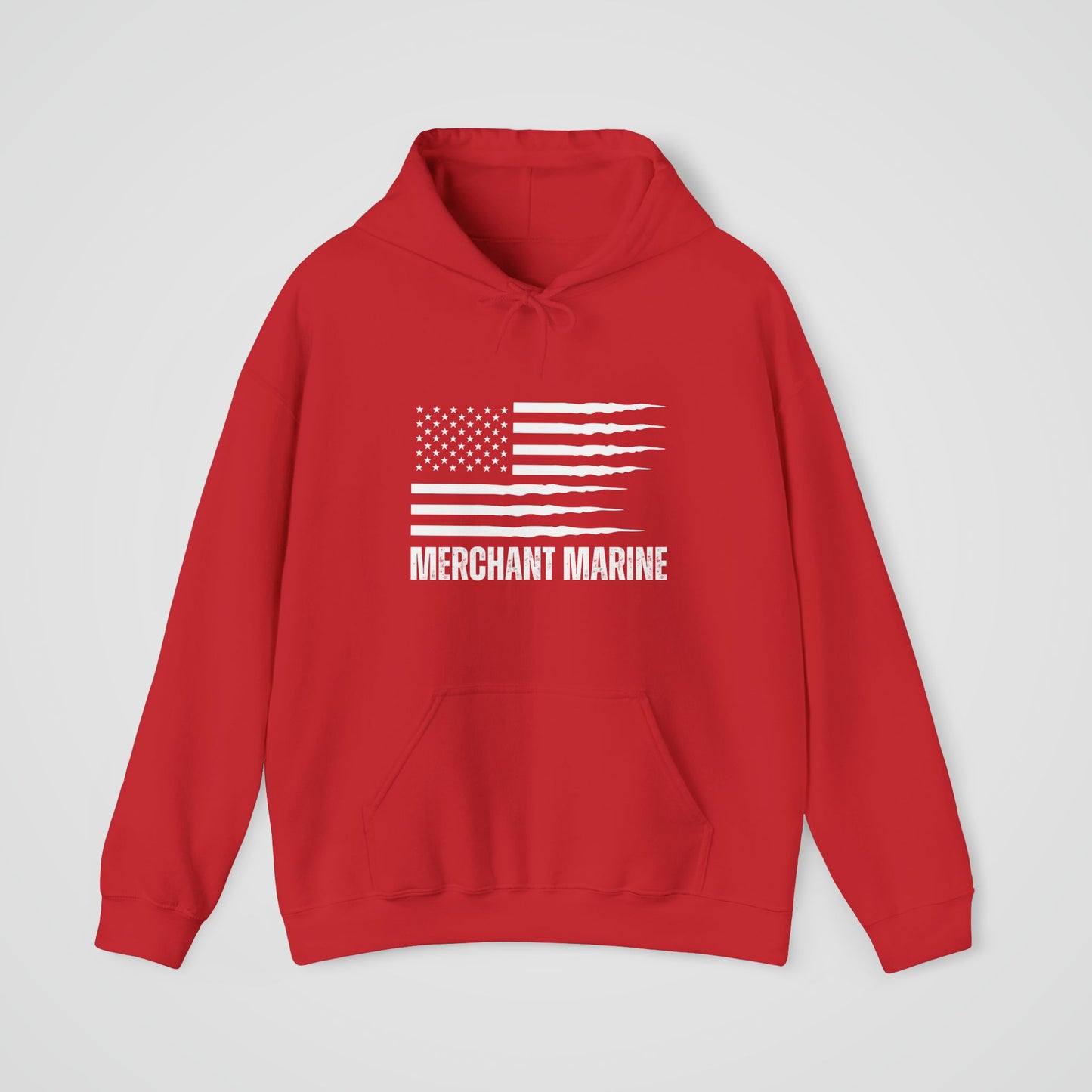 Merchant Mariner Hooded Sweatshirt with American Flag