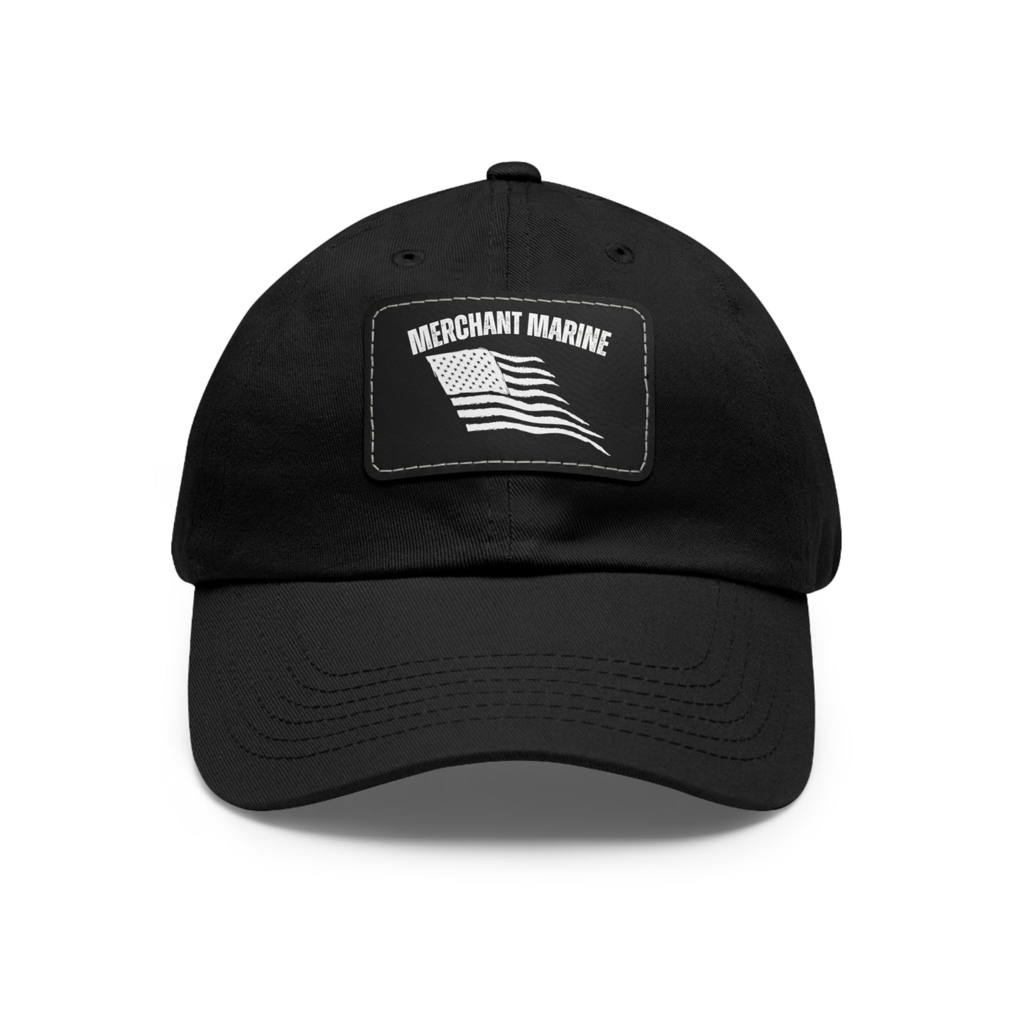 Merchant Marine Dad Hat with Leather Patch