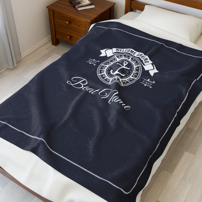 Velveteen Plush Blanket for Boats & Yachts