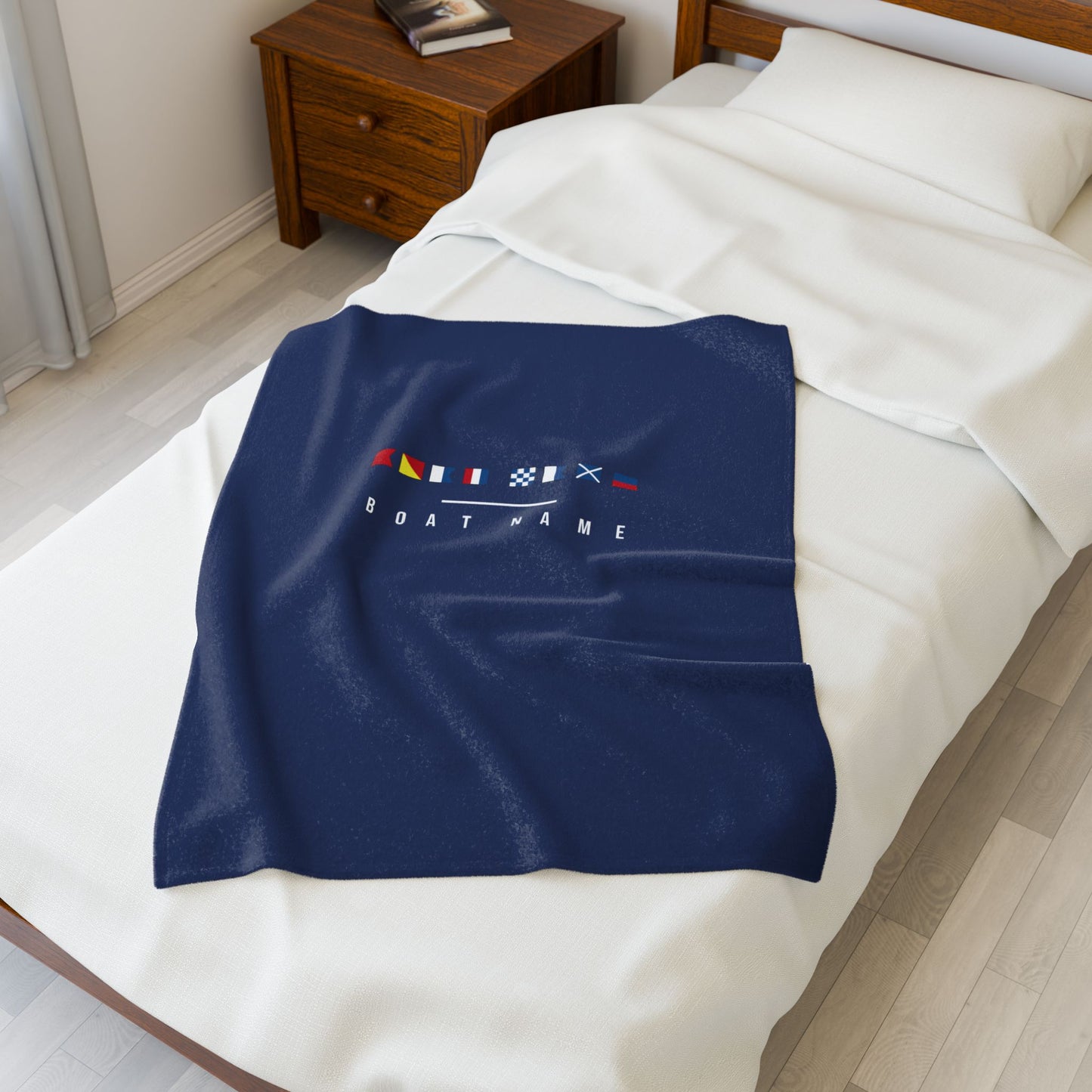 Nautical Flag Velveteen Plush Blanket