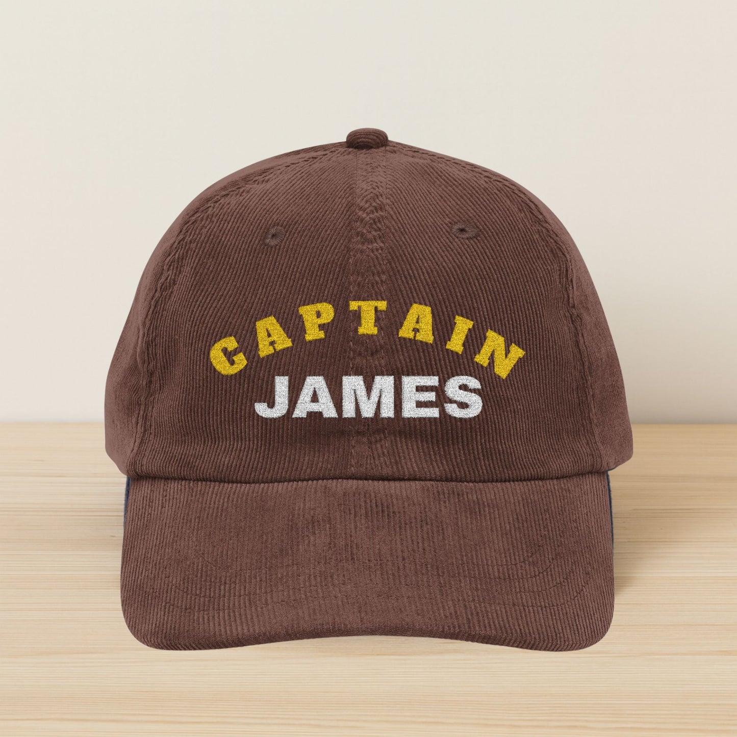 Personalized Captain or First Mate Corduroy Hat