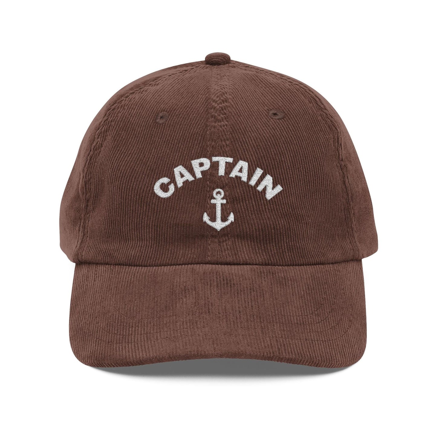 Personalized Captain Embroidered Corduroy Hat