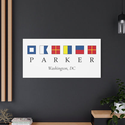 Personalized Nautical Signal Flag Canvas