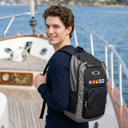 Personalized Nautical Flags Backpack - Embroidered