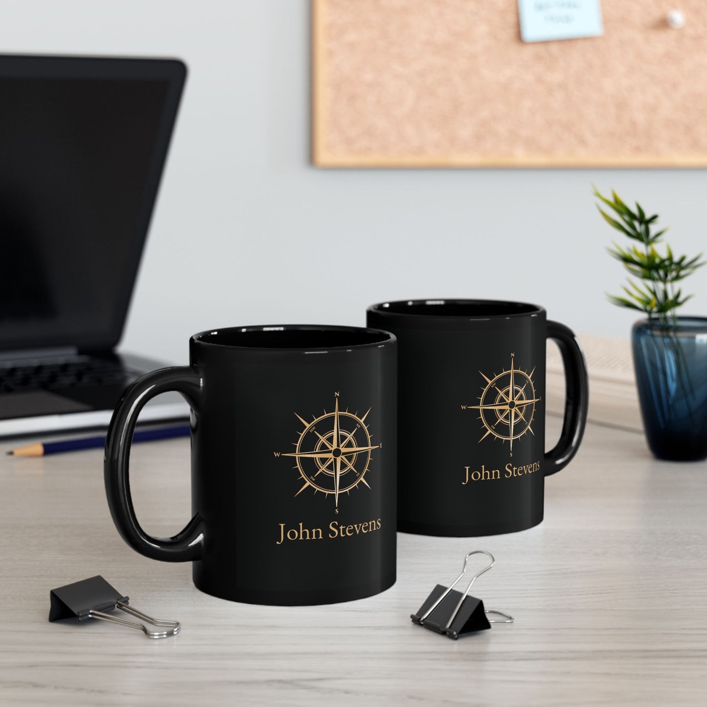 Personalized Mug with Nautical Compass