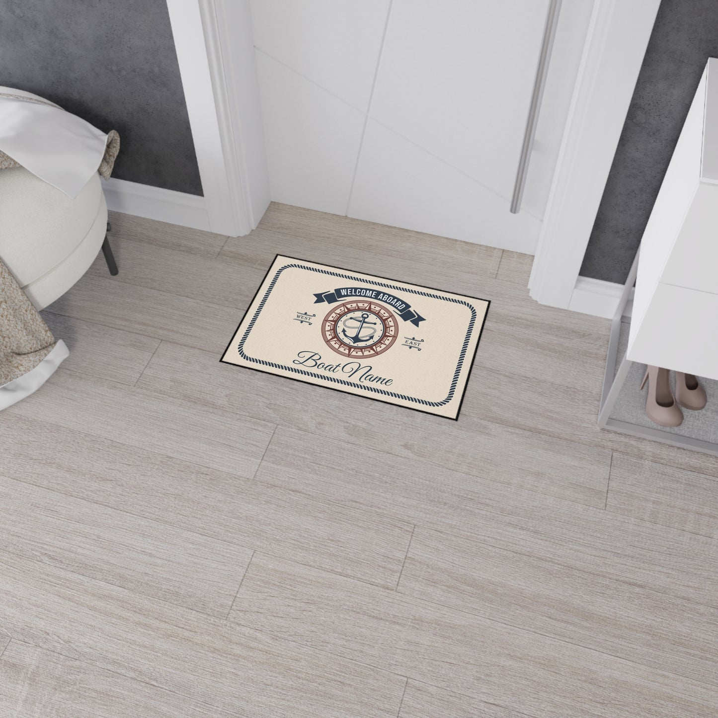 Personalized Welcome Aboard Boat Mat