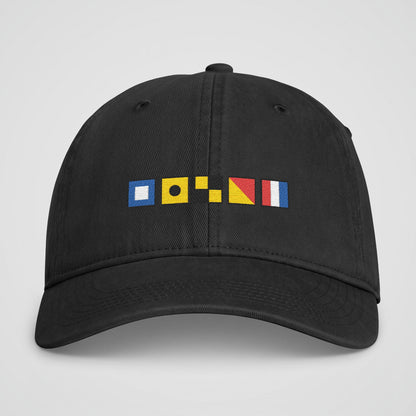 Personalized Nautical Flags Coastal Washed Cap
